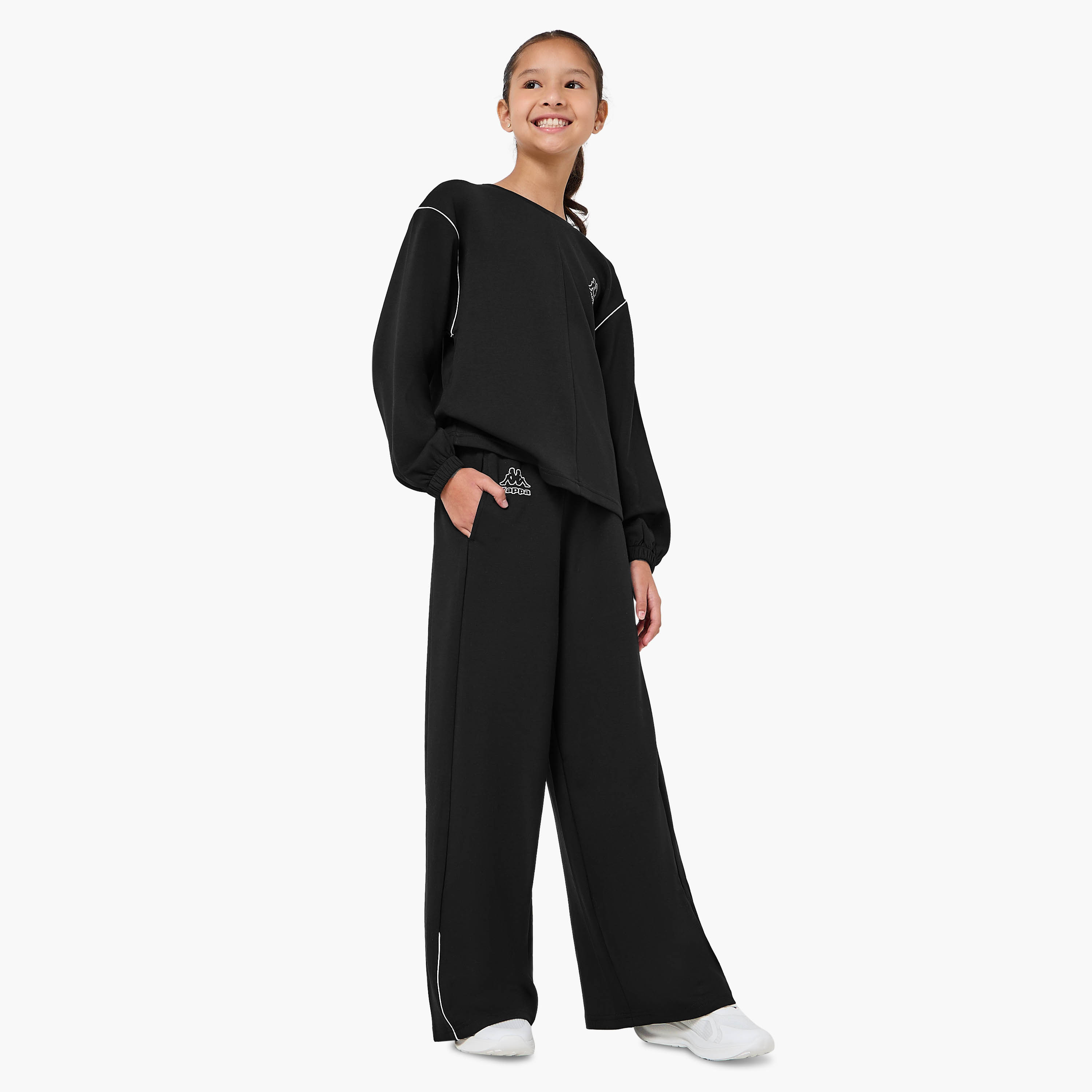 Kappa Girls Track Pants with Pockets - Drawstring Waist-sports-girls-clothing-bottoms-joggersandtrackpants-image-1