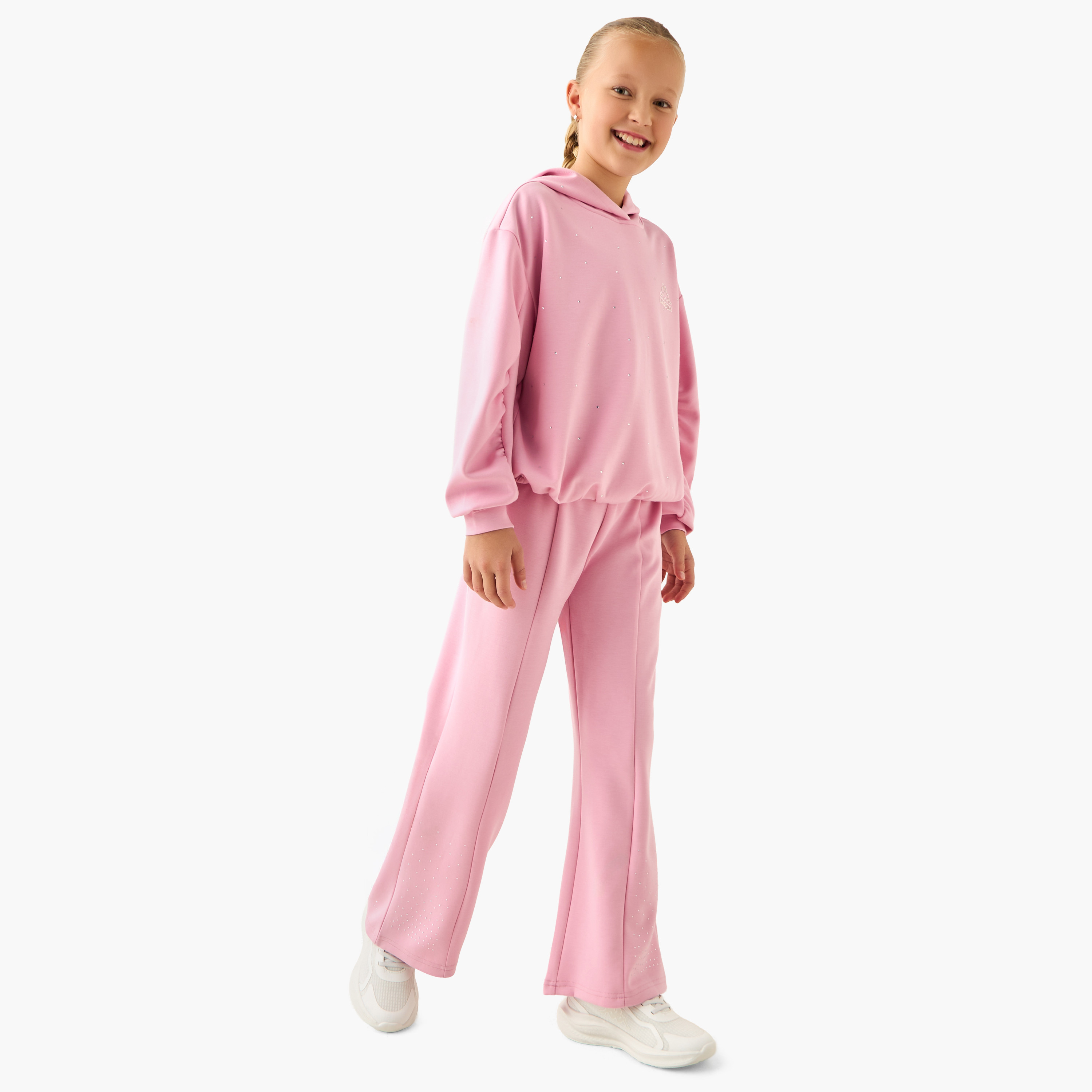 سويت شيرت مزين بقبعة وأكمام طويلة للبنات من كابا-girls-clothing-winterwear-sweatshirts-image-4