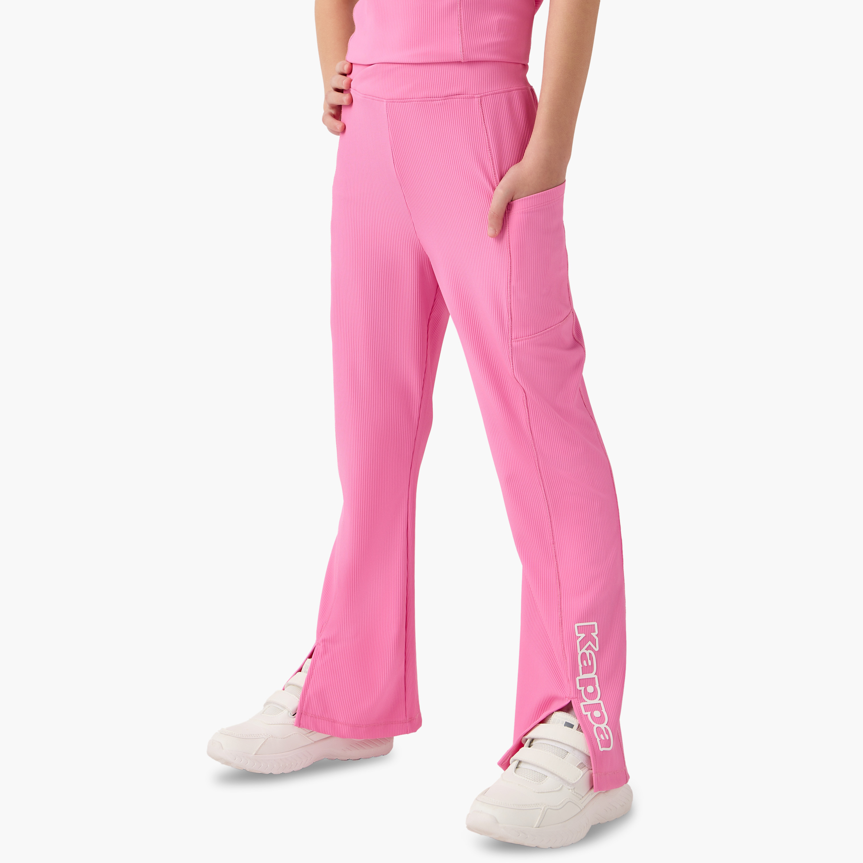 Kappa Ribbed T-shirt and Pant Set-girls-clothing-sportswear-sets-image-3