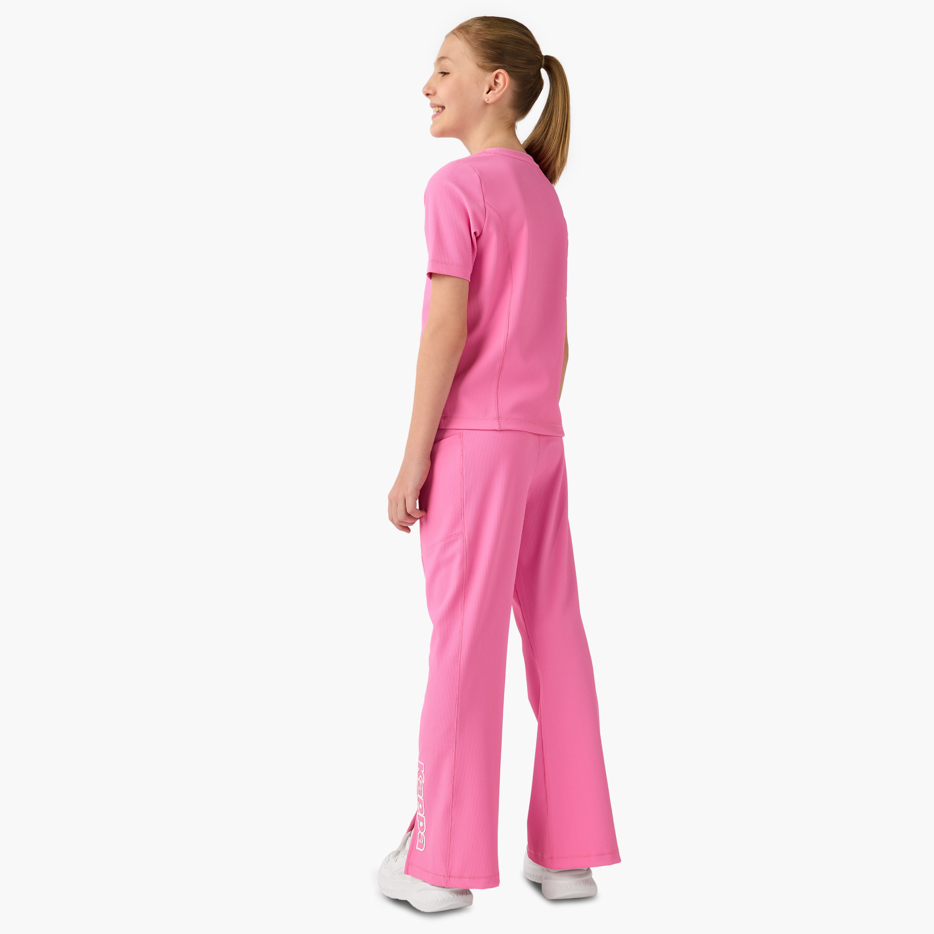 Kappa Ribbed T-shirt and Pant Set-girls-clothing-sportswear-sets-image-4