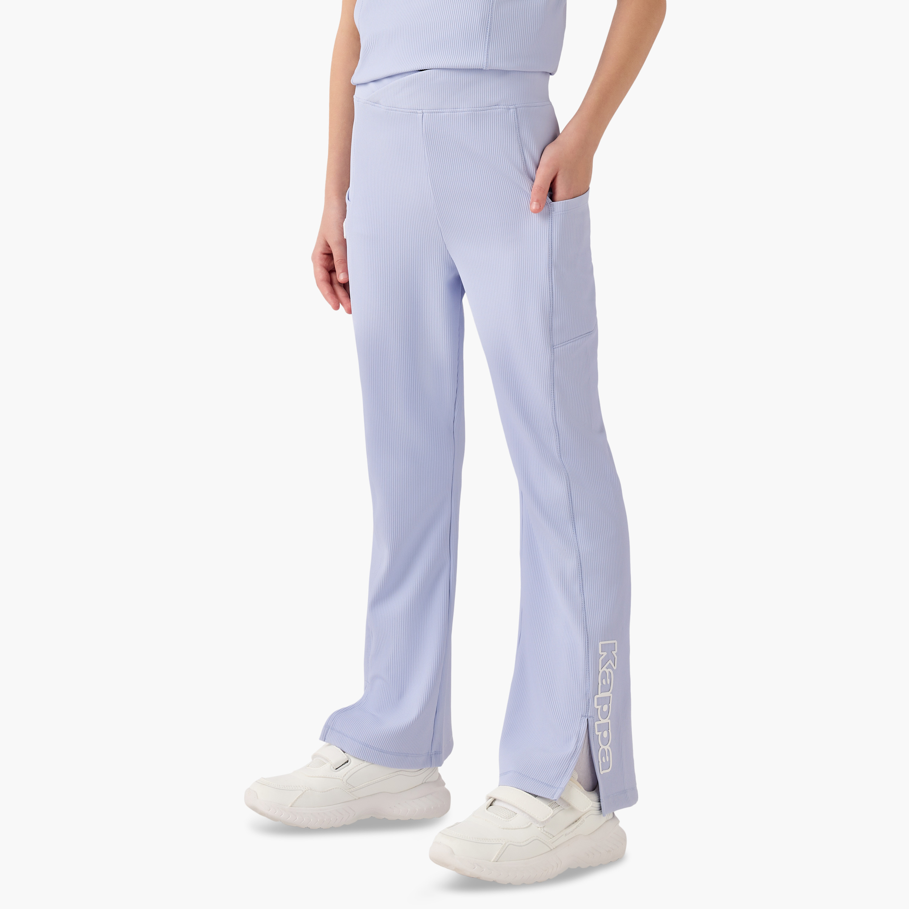 Kappa Ribbed T-shirt and Pants Set-girls-clothing-sportswear-sets-image-3