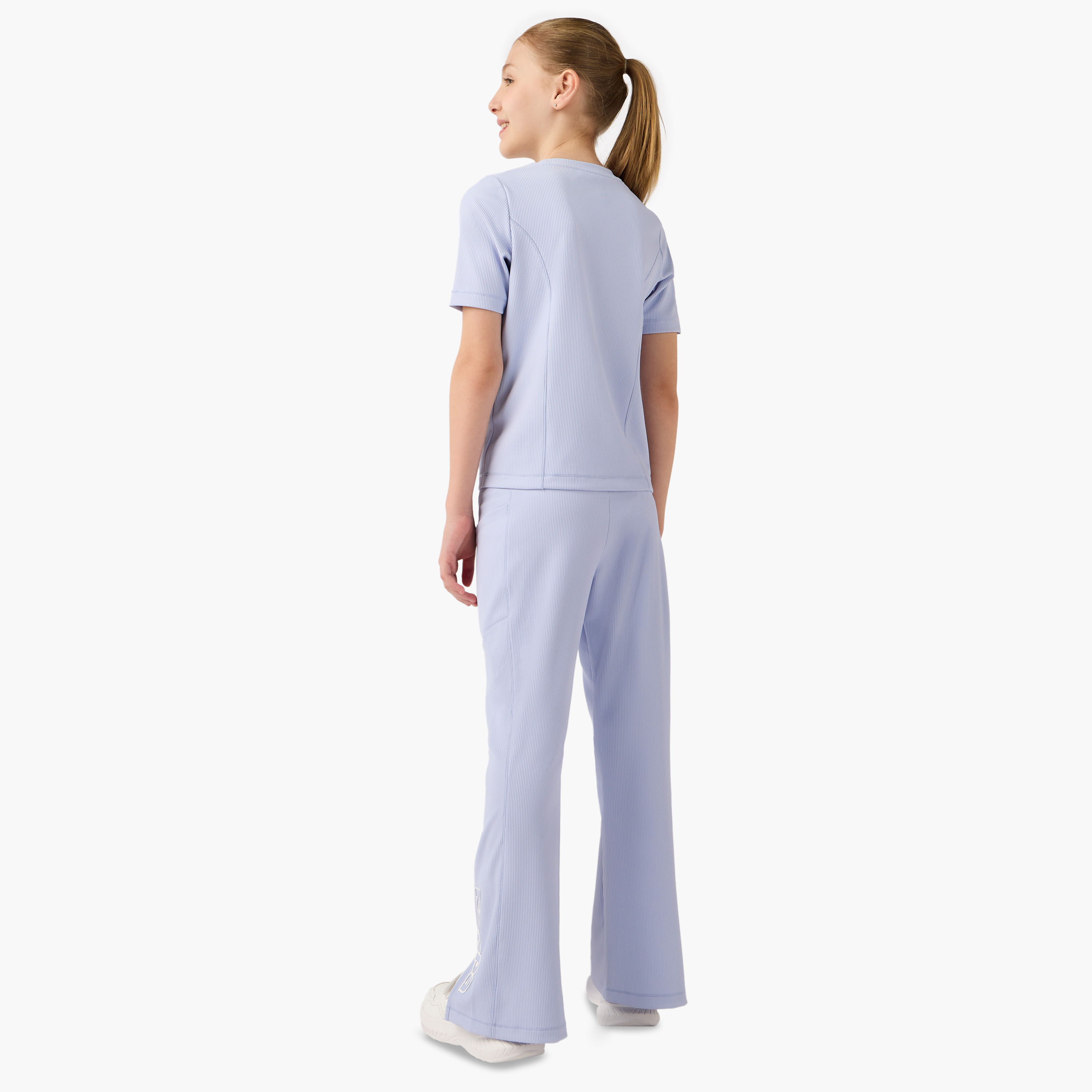 Kappa Ribbed T-shirt and Pants Set-girls-clothing-sportswear-sets-image-4