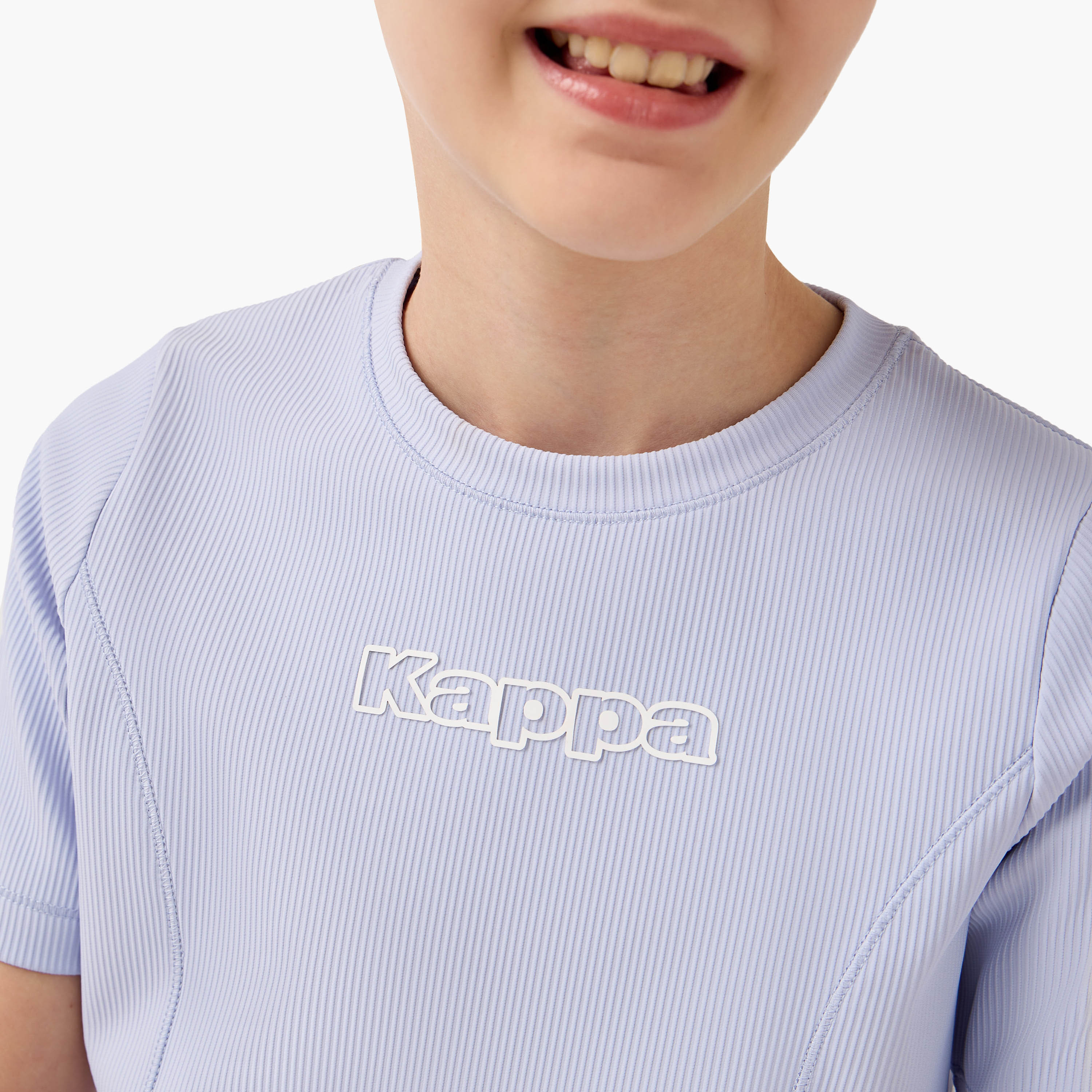 Kappa Ribbed T-shirt and Pants Set-girls-clothing-sportswear-sets-image-5