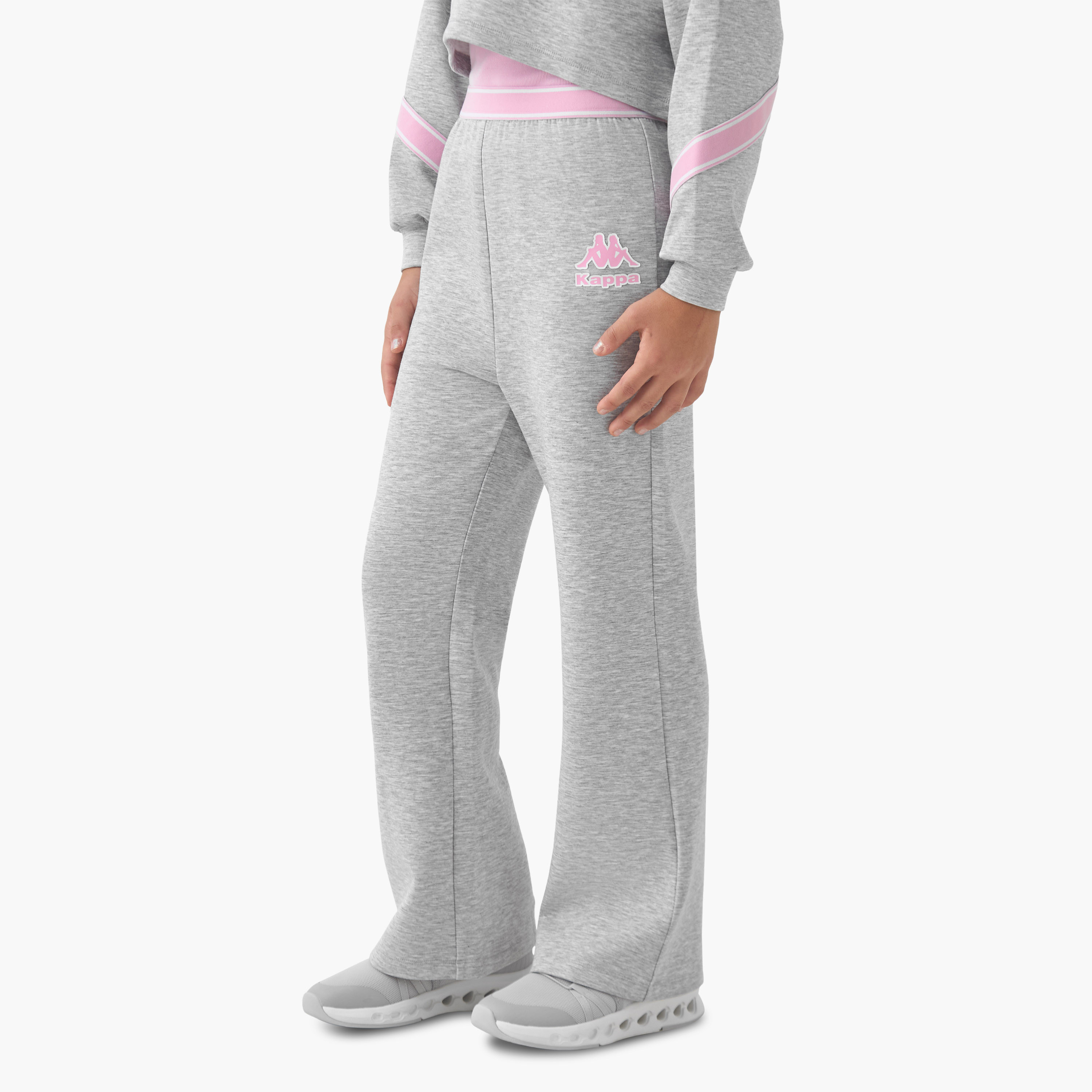 Kappa Girls Sweatshirt and Tracks Pants Set with Logo Print - Polyester - Long Sleeves - Crew Neck-sports-girls-clothing-sets-image-3