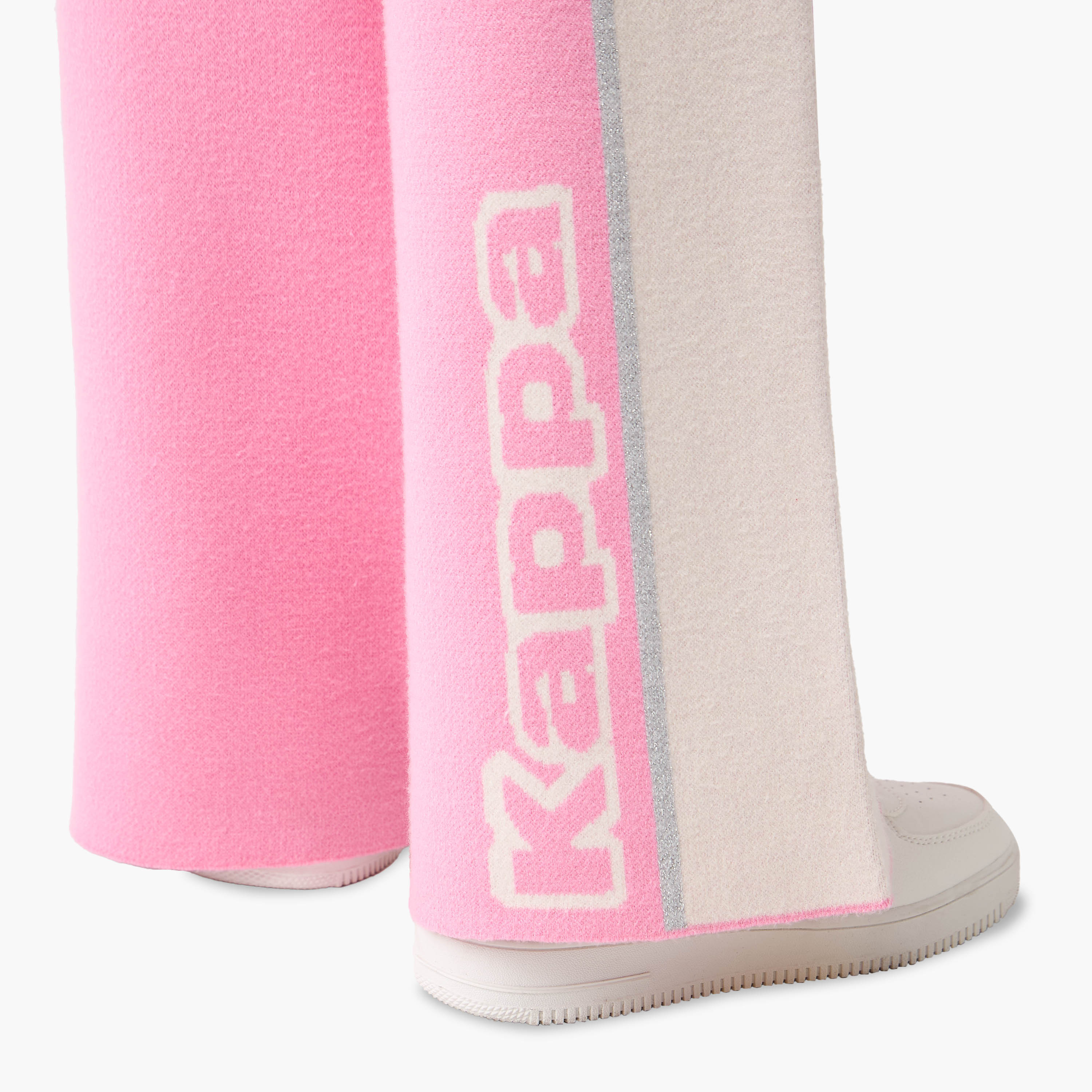 Kappa Logo Print Collared T-shirt and Track Pant Set-girls-clothing-sportswear-sets-image-6
