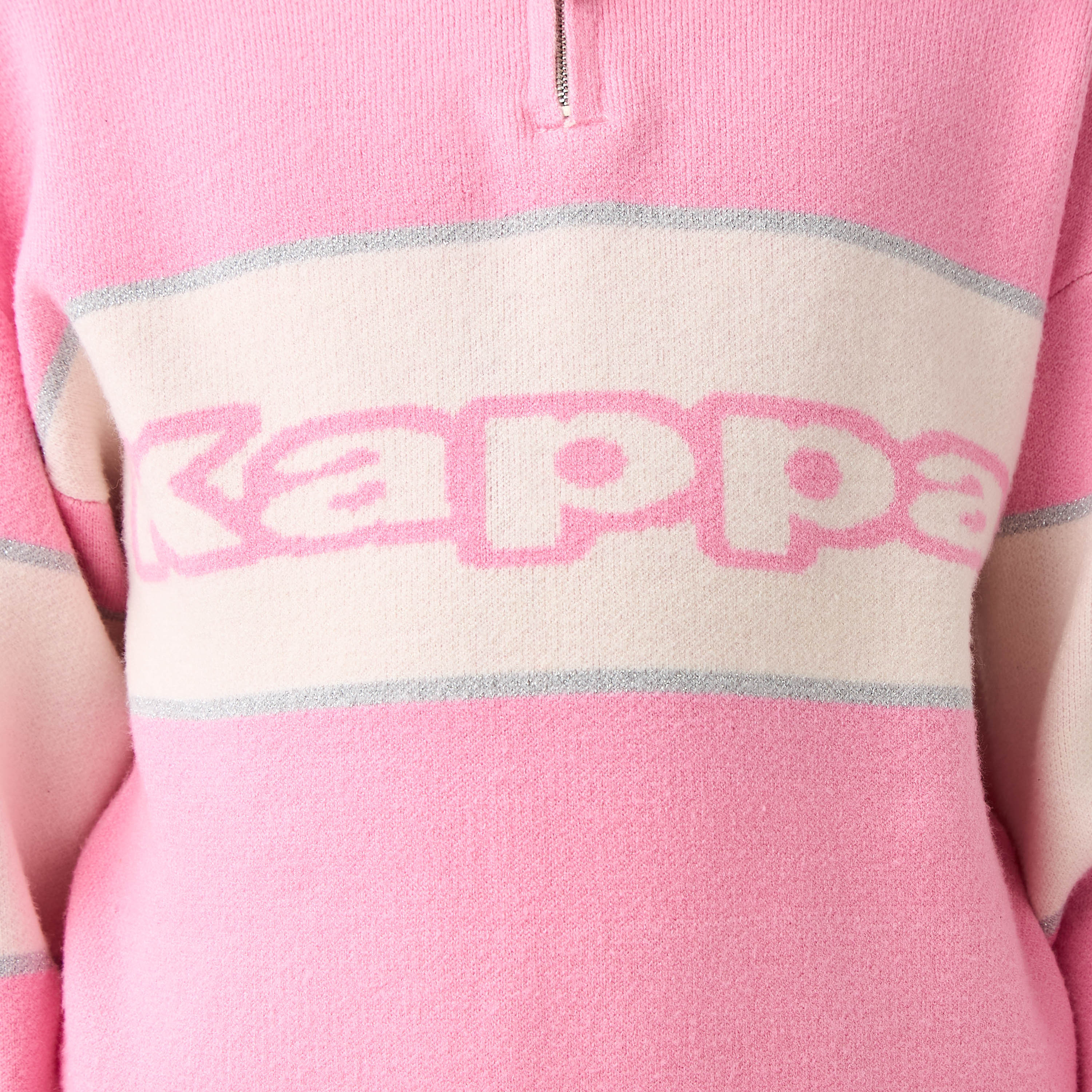 Kappa Logo Print Collared T-shirt and Track Pant Set-girls-clothing-sportswear-sets-image-7