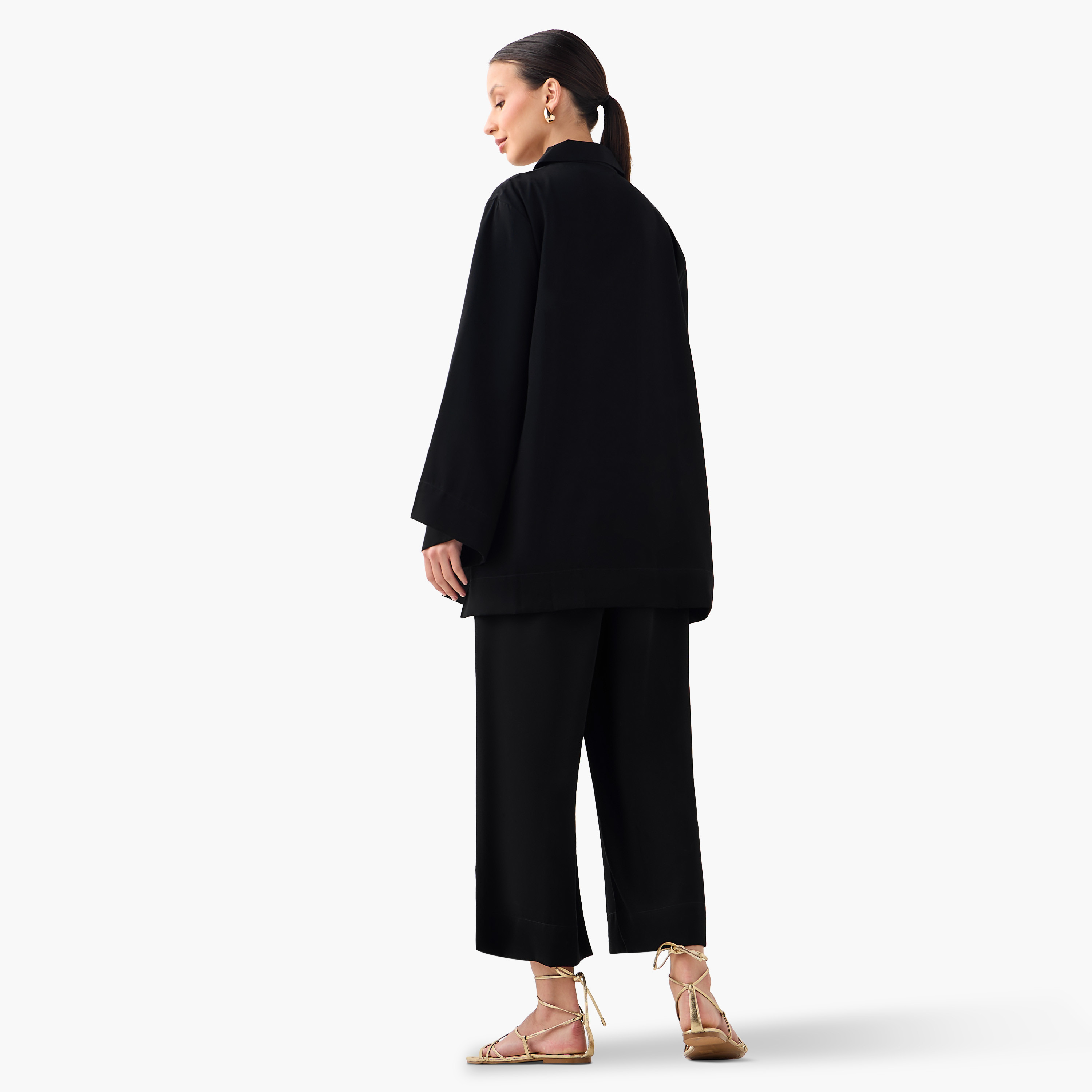 FYOR Plain Collared Top and Pants Set-women-clothing-coordsets-image-14