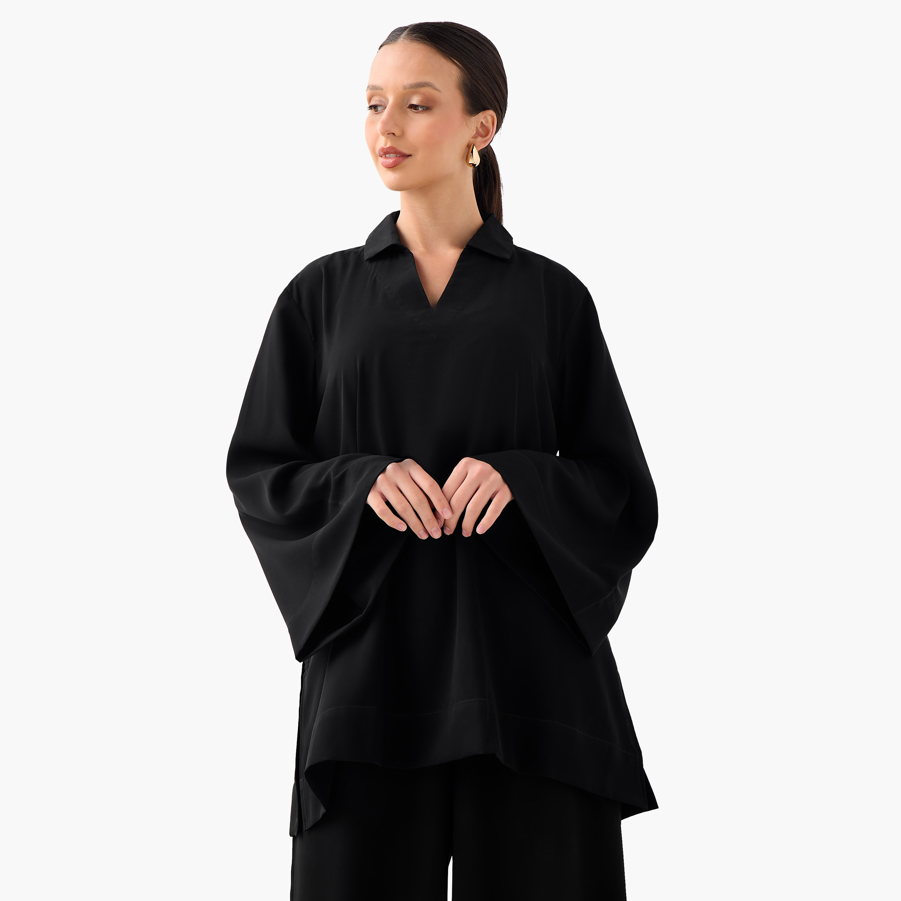 FYOR Plain Collared Top and Pants Set-women-clothing-coordsets-image-15