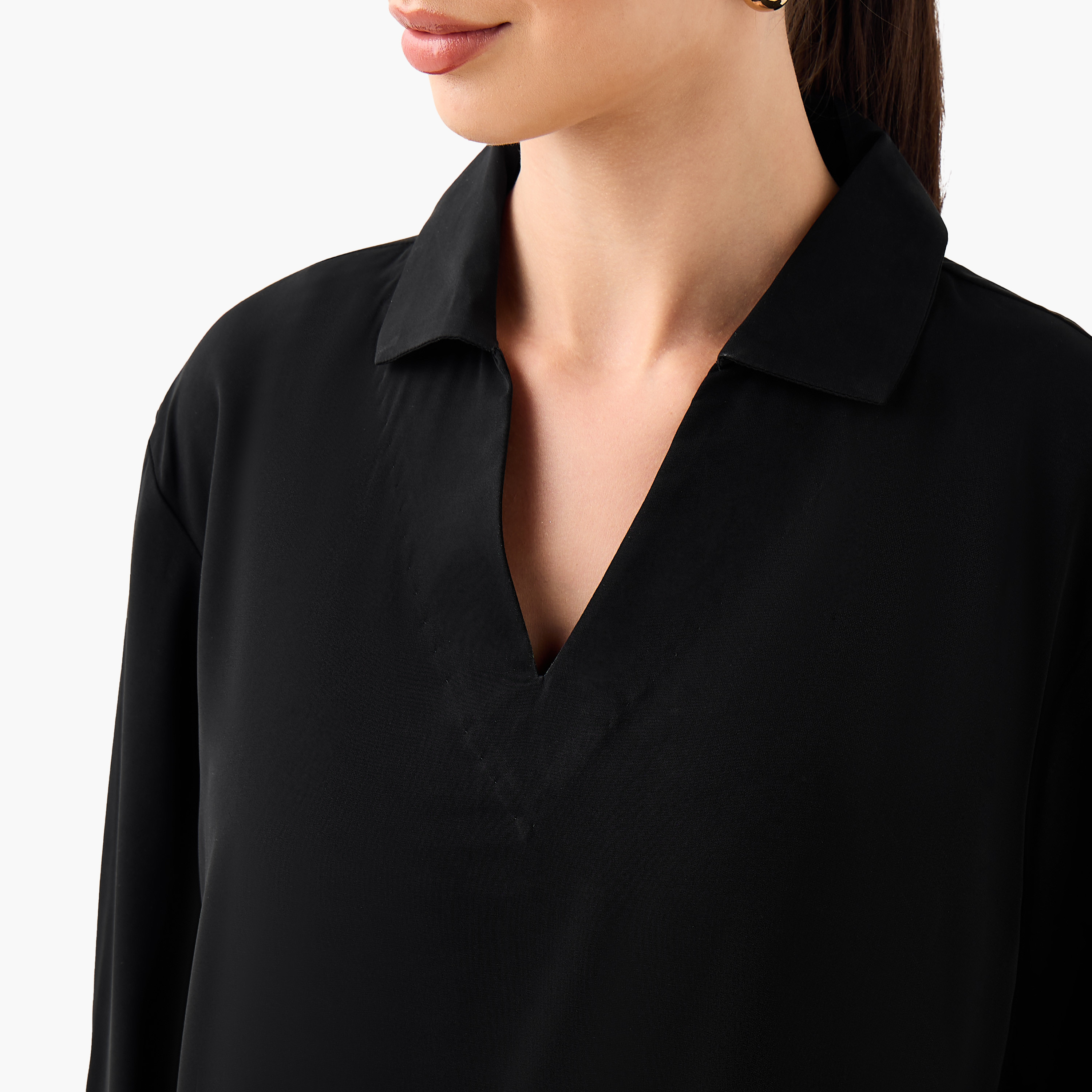 FYOR Plain Collared Top and Pants Set-women-clothing-coordsets-image-17