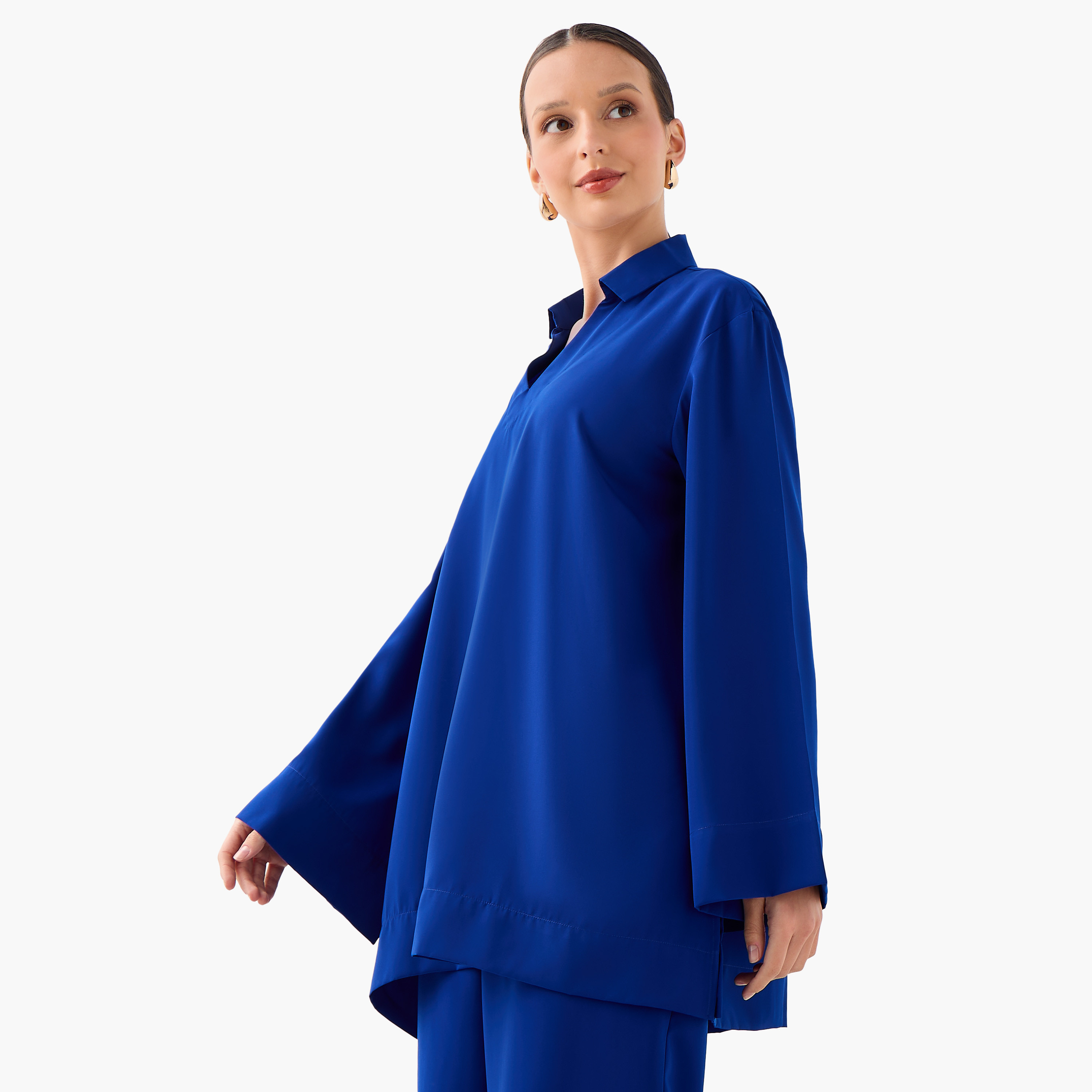 FYOR Plain Collared Top and Pants Set-women-clothing-coordsets-image-9