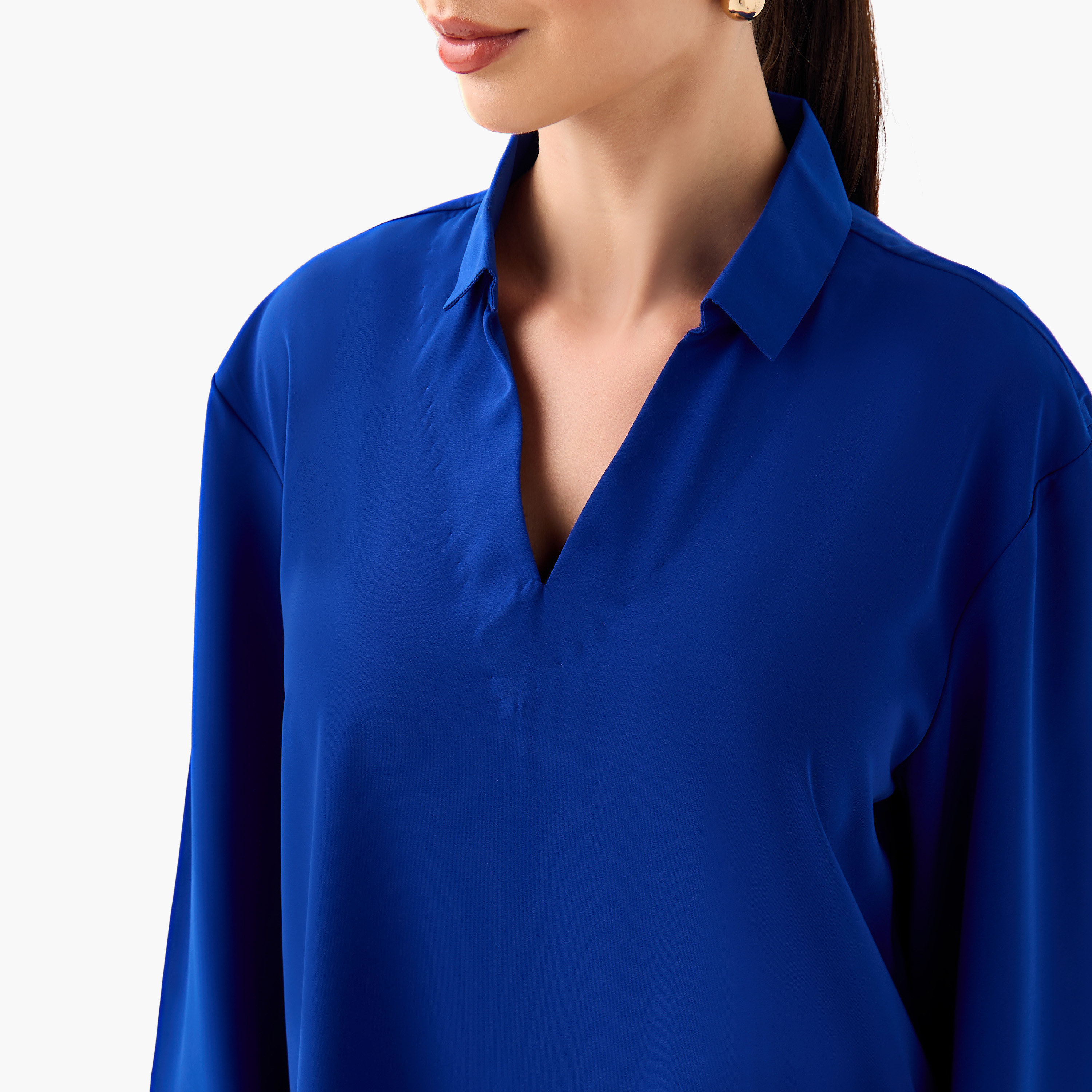 FYOR Plain Collared Top and Pants Set-women-clothing-coordsets-image-11
