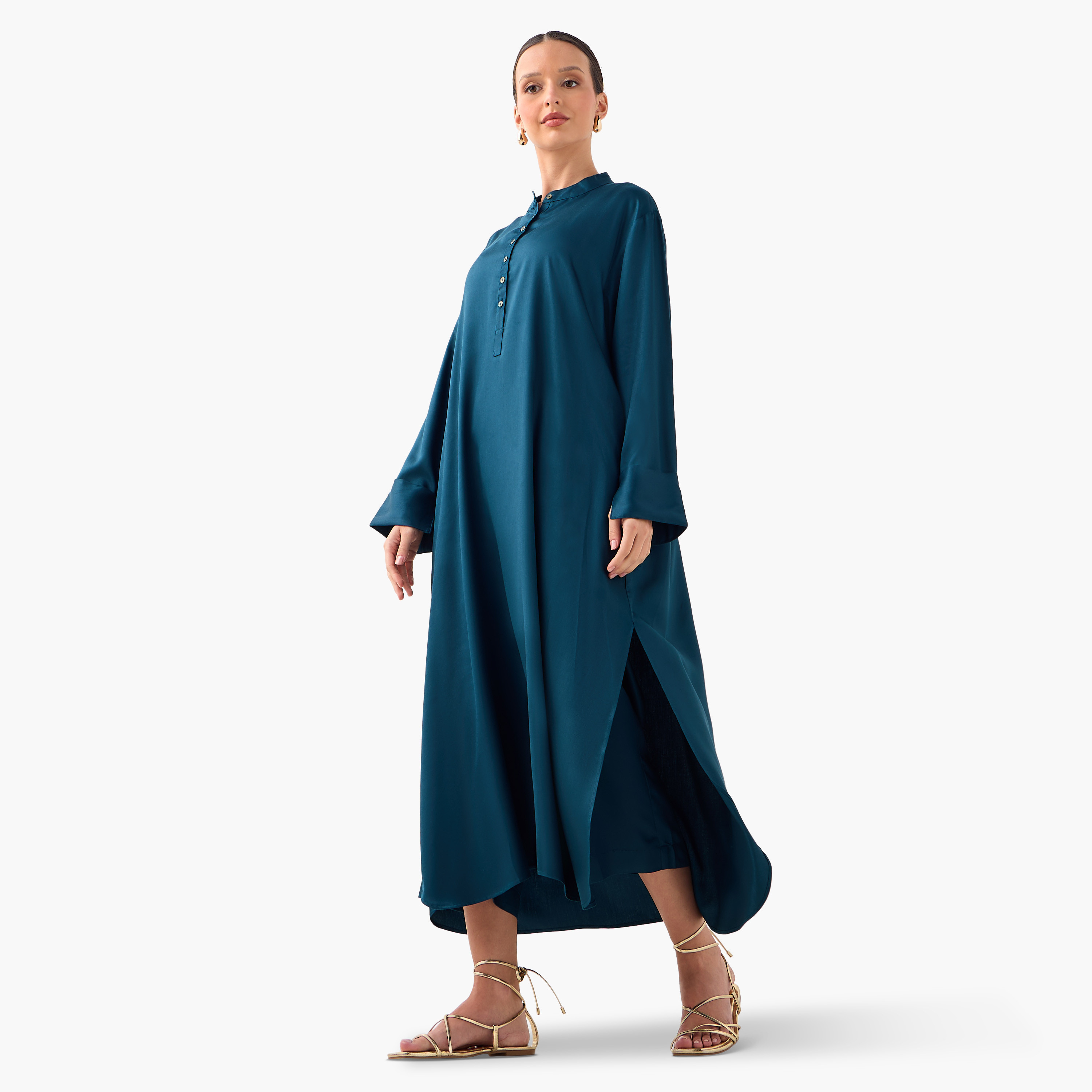 FYOR Solid Longline Tunic and Pants Set-women-clothing-coordsets-image-7
