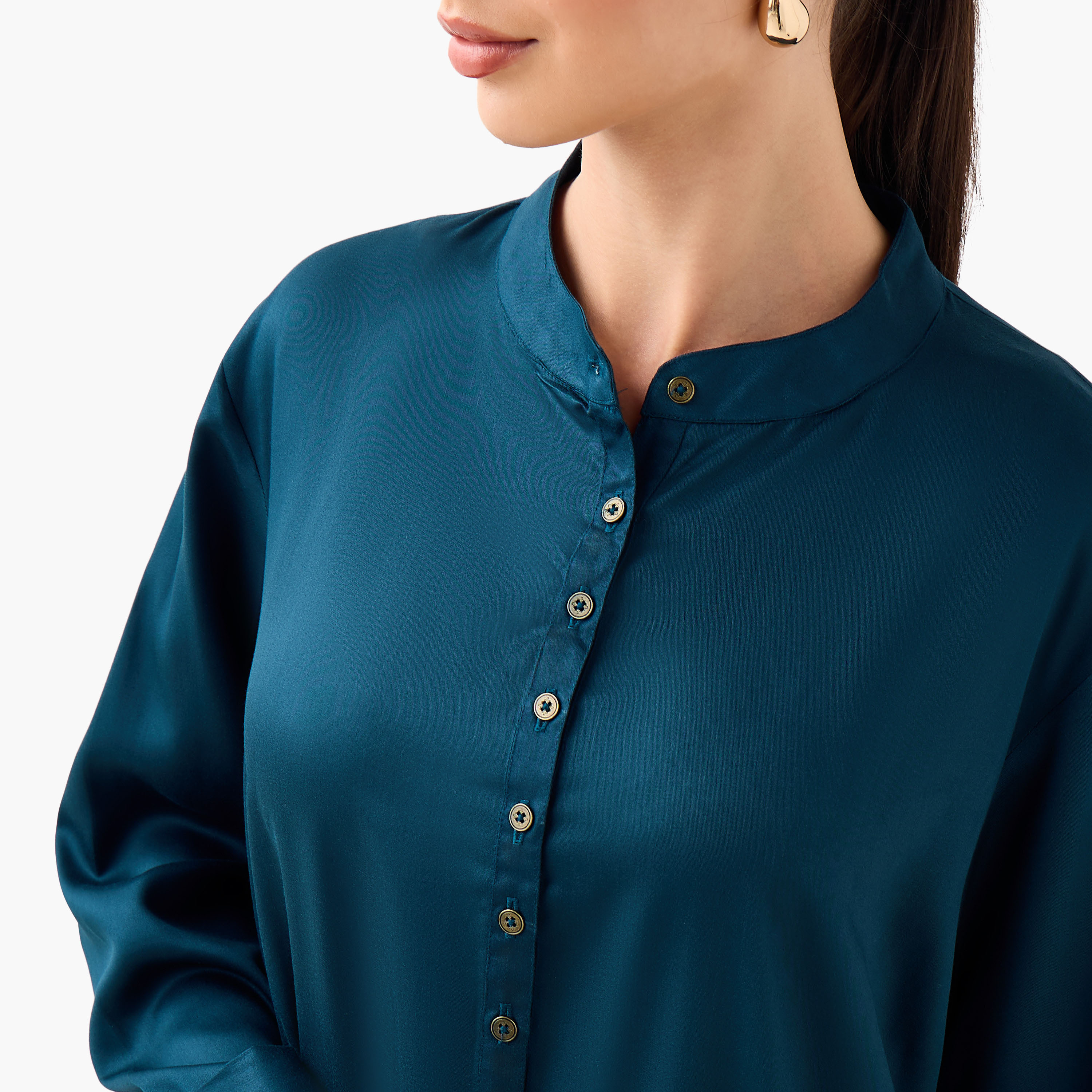 FYOR Solid Longline Tunic and Pants Set-women-clothing-coordsets-image-11