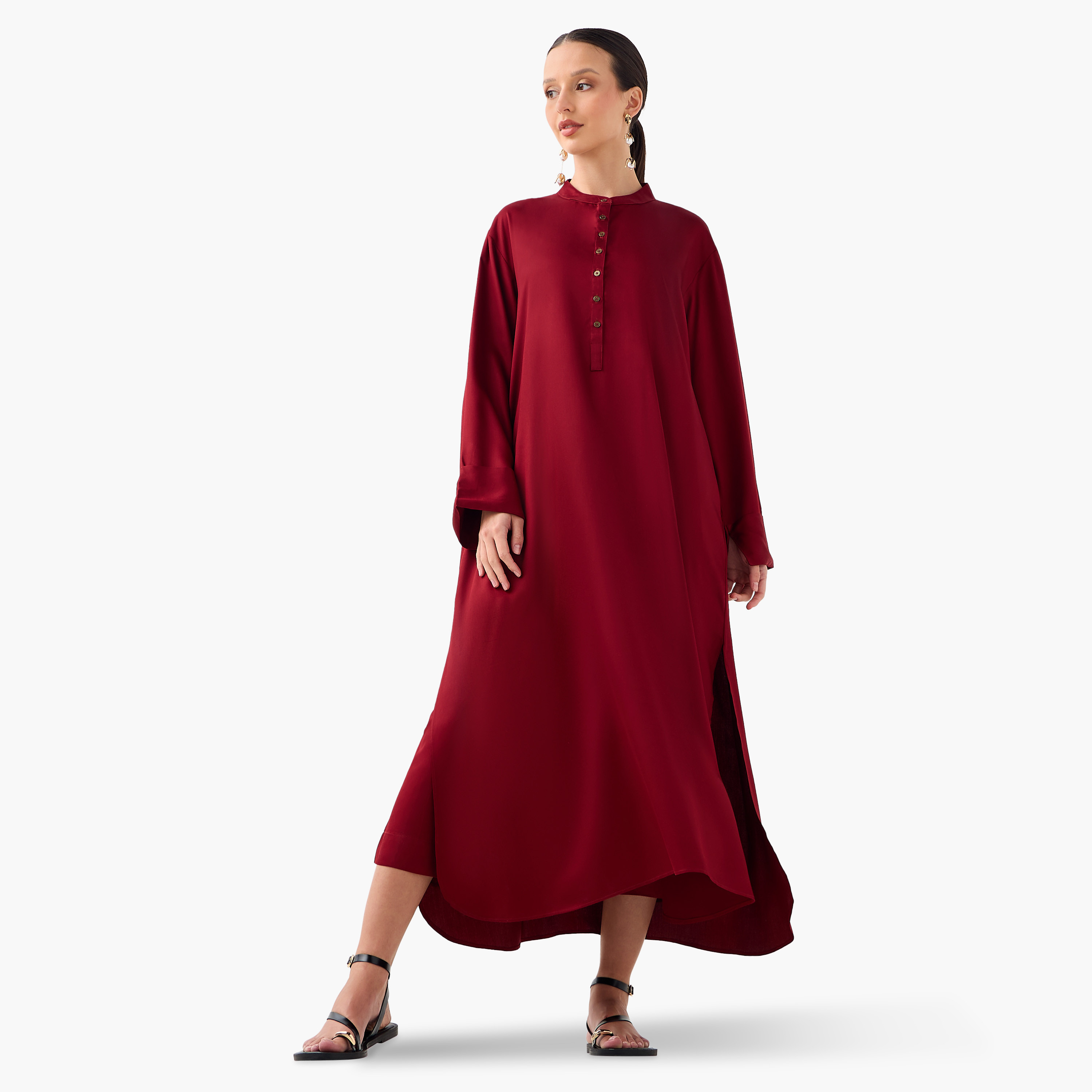 FYOR Solid Longline Tunic and Pants Set-women-clothing-coordsets-image-1
