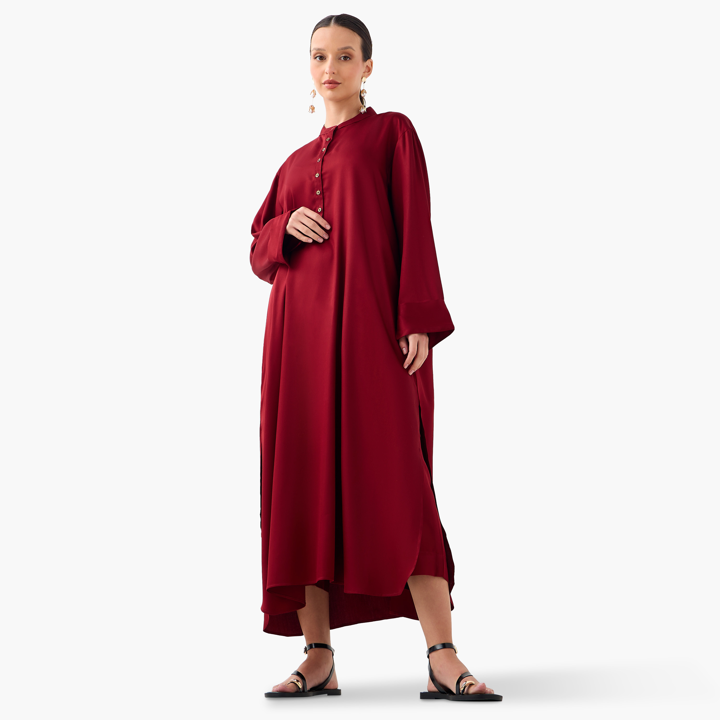 FYOR Solid Longline Tunic and Pants Set-women-clothing-coordsets-image-3