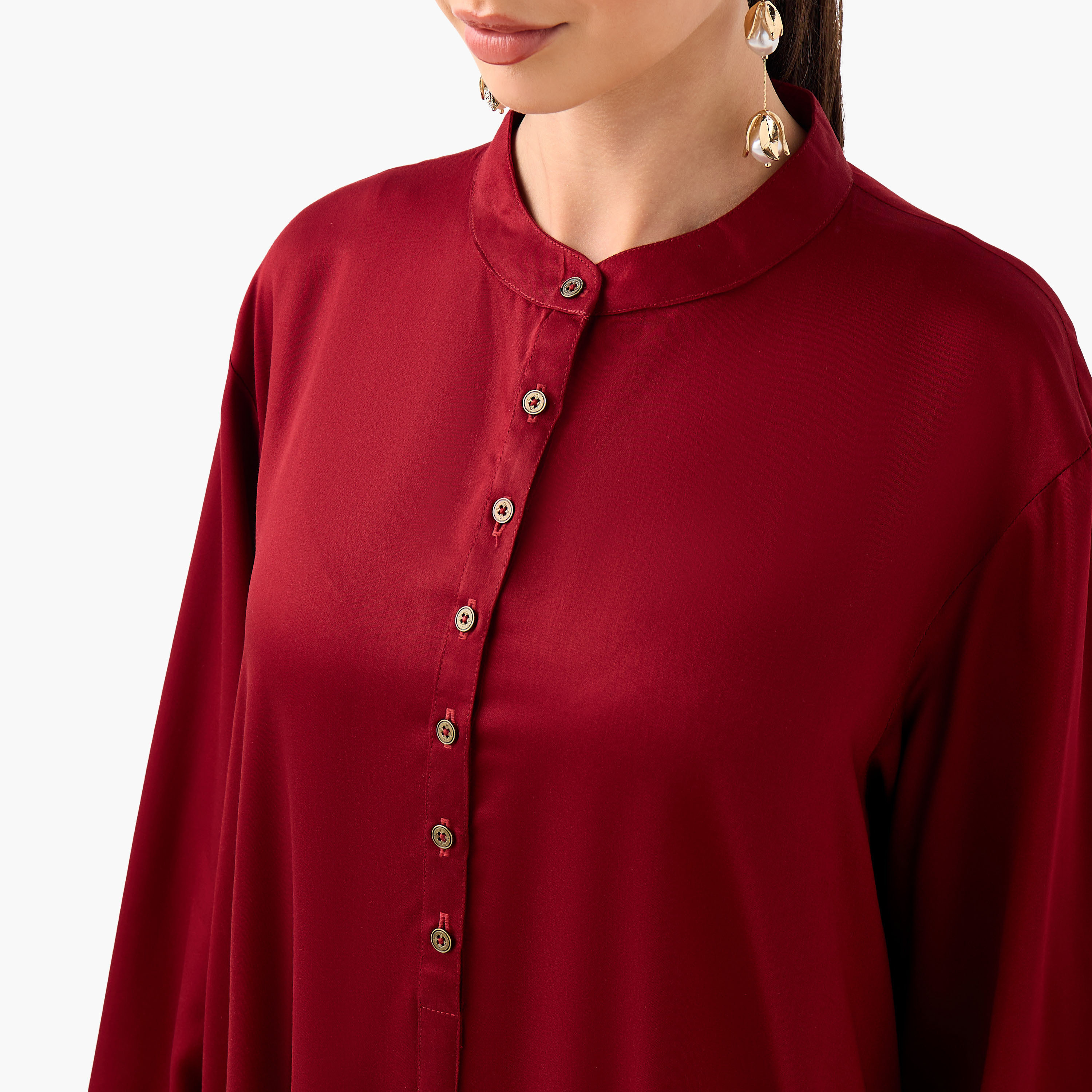 FYOR Solid Longline Tunic and Pants Set-women-clothing-coordsets-image-5