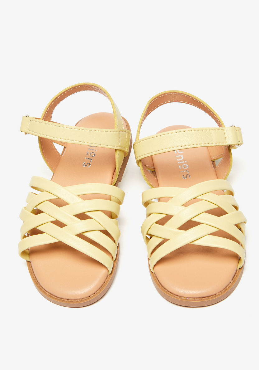 Juniors Strappy Sandals with Hook and Loop Closure-Girl%27s Sandals-image-1