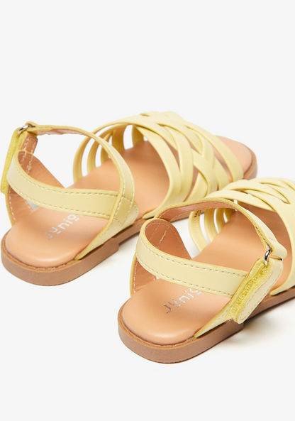 Juniors Strappy Sandals with Hook and Loop Closure-Girl%27s Sandals-image-2