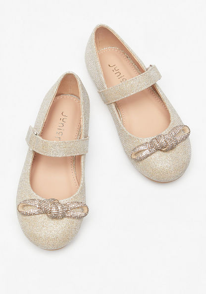Juniors Mary Jane Shoes with Embellished Bow Detail-Girl%27s Casual Shoes-image-1