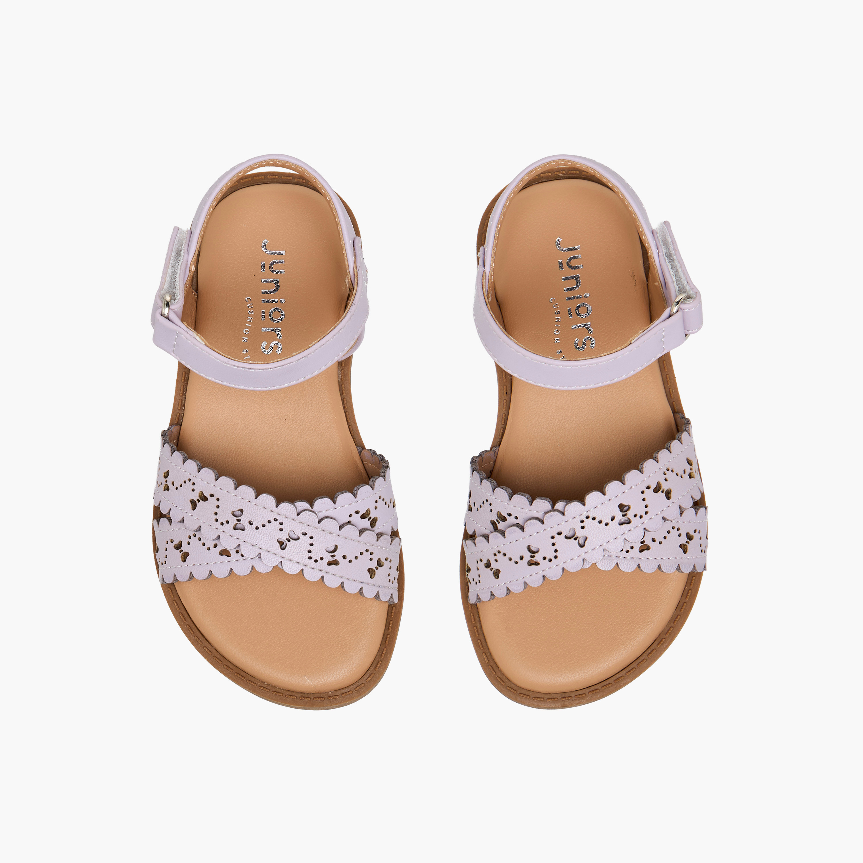 صندل بأحزمة وشريط إغلاق لاصق للبنات من جونيورز-girls-shoes-sandals-image-1