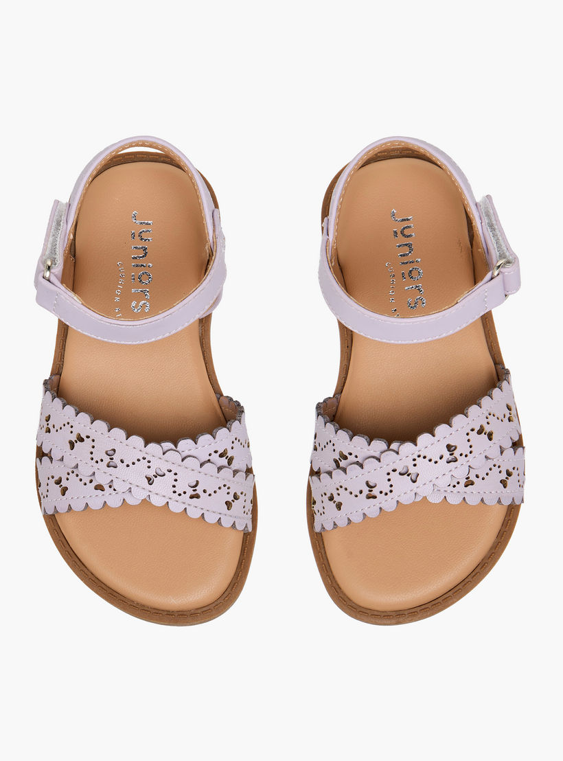 صندل بأحزمة وشريط إغلاق لاصق للبنات من جونيورز-girls-shoes-sandals-image-1