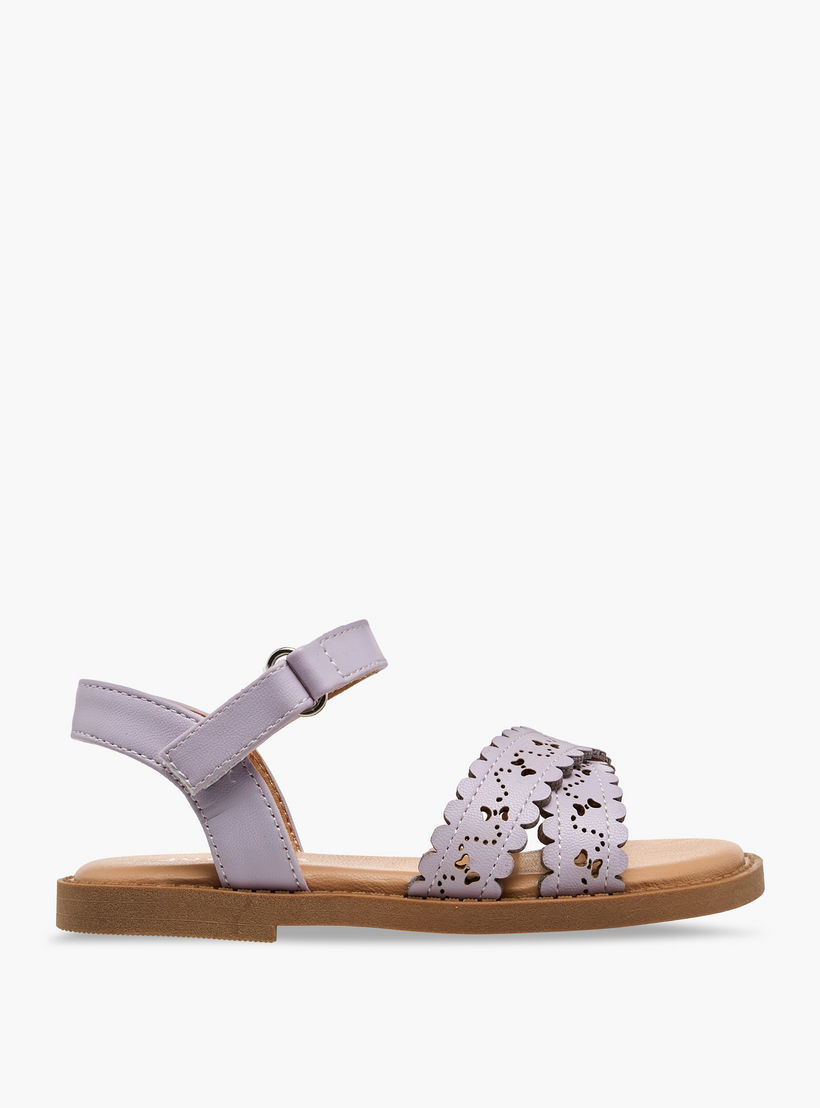 صندل بأحزمة وشريط إغلاق لاصق للبنات من جونيورز-girls-shoes-sandals-image-2