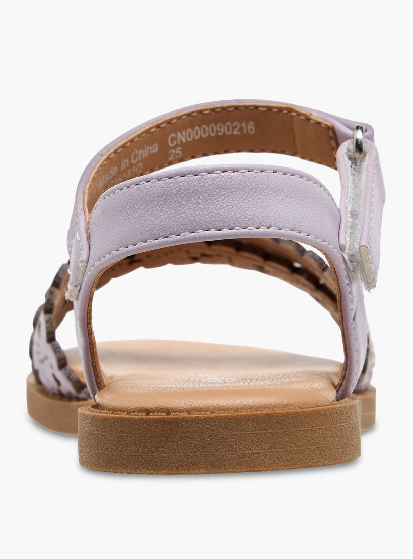 صندل بأحزمة وشريط إغلاق لاصق للبنات من جونيورز-girls-shoes-sandals-image-4