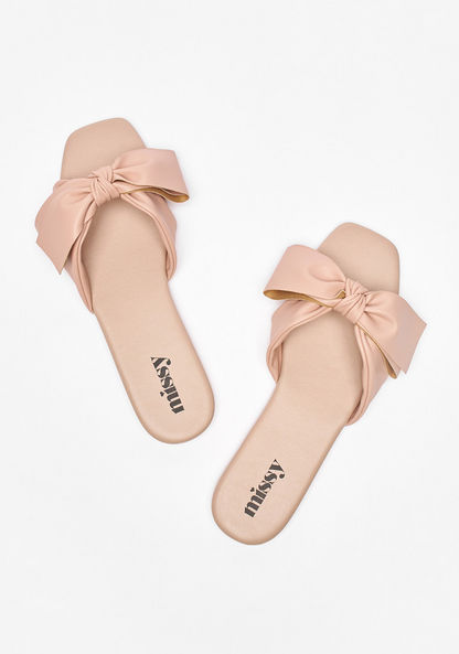 Missy Slip-On Sandals with Bow Knot Detail-Women%27s Flat Sandals-image-1