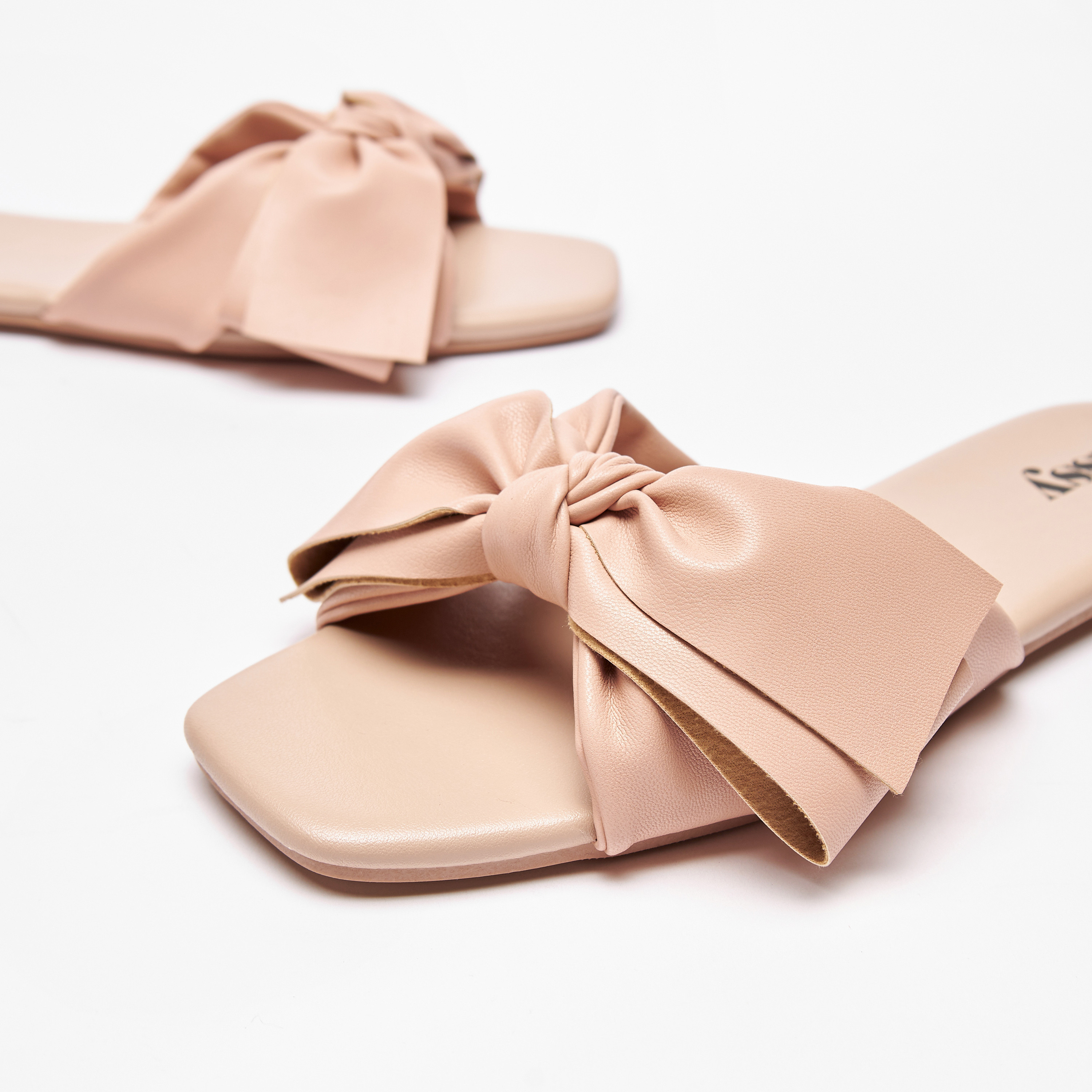 Missy Slip-On Sandals with Bow Knot Detail-women-shoes-flats-sandals-image-4