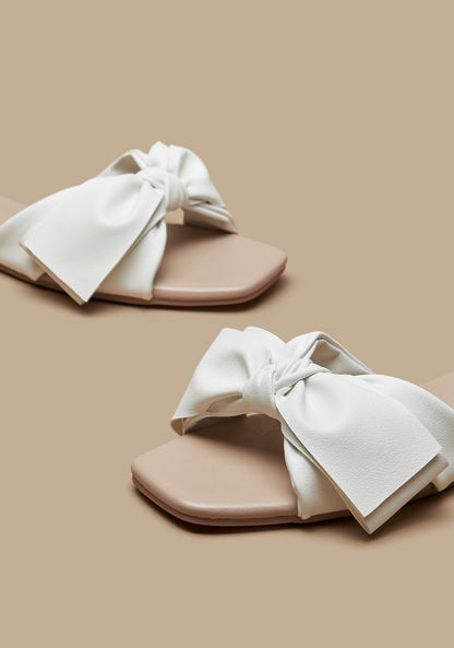 Missy Slip-On Sandals with Bow Knot Detail-Women%27s Flat Sandals-image-3
