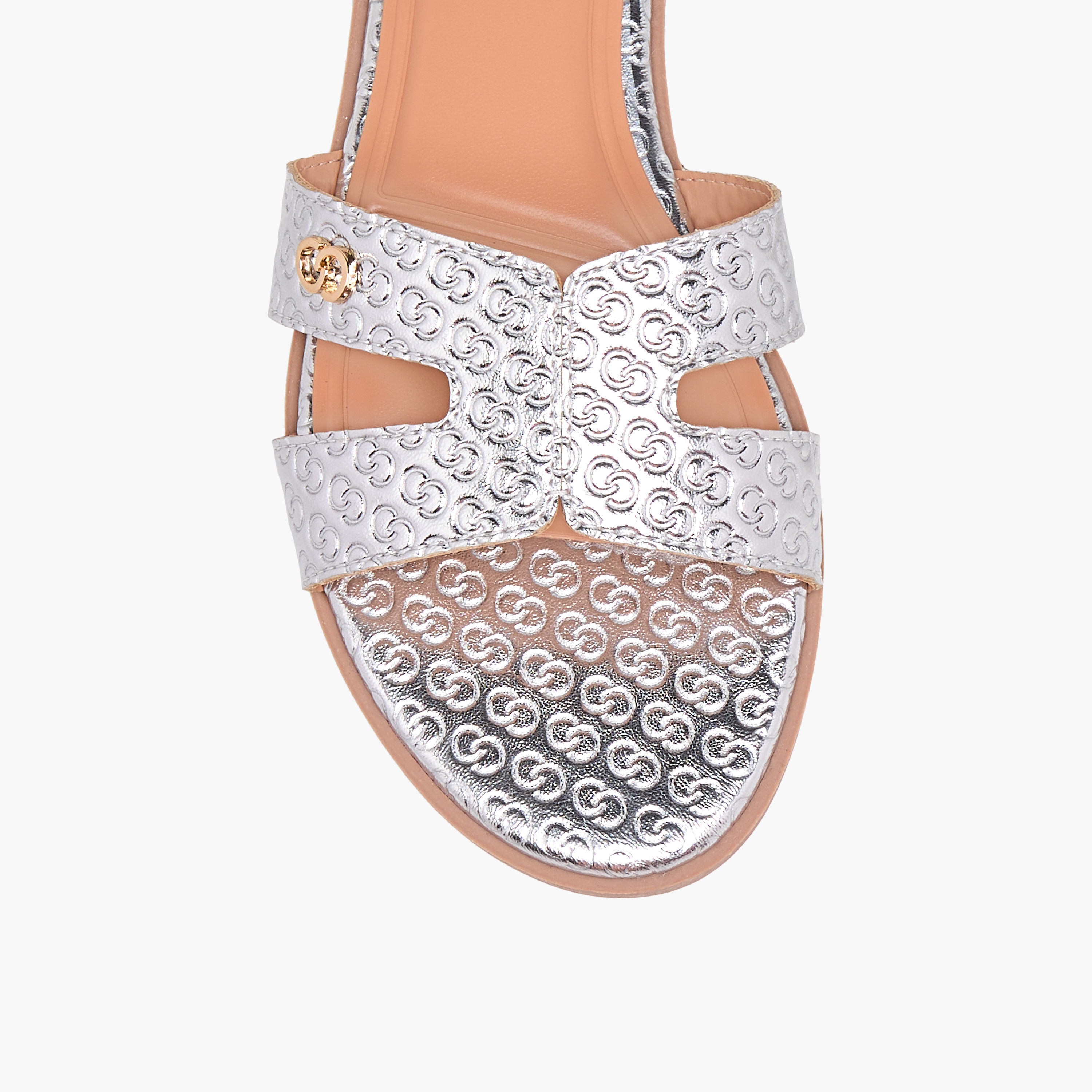 Celeste Women's Monogram Emobossed Slip-On Flat Sandals-women-shoes-flats-sandals-image-4