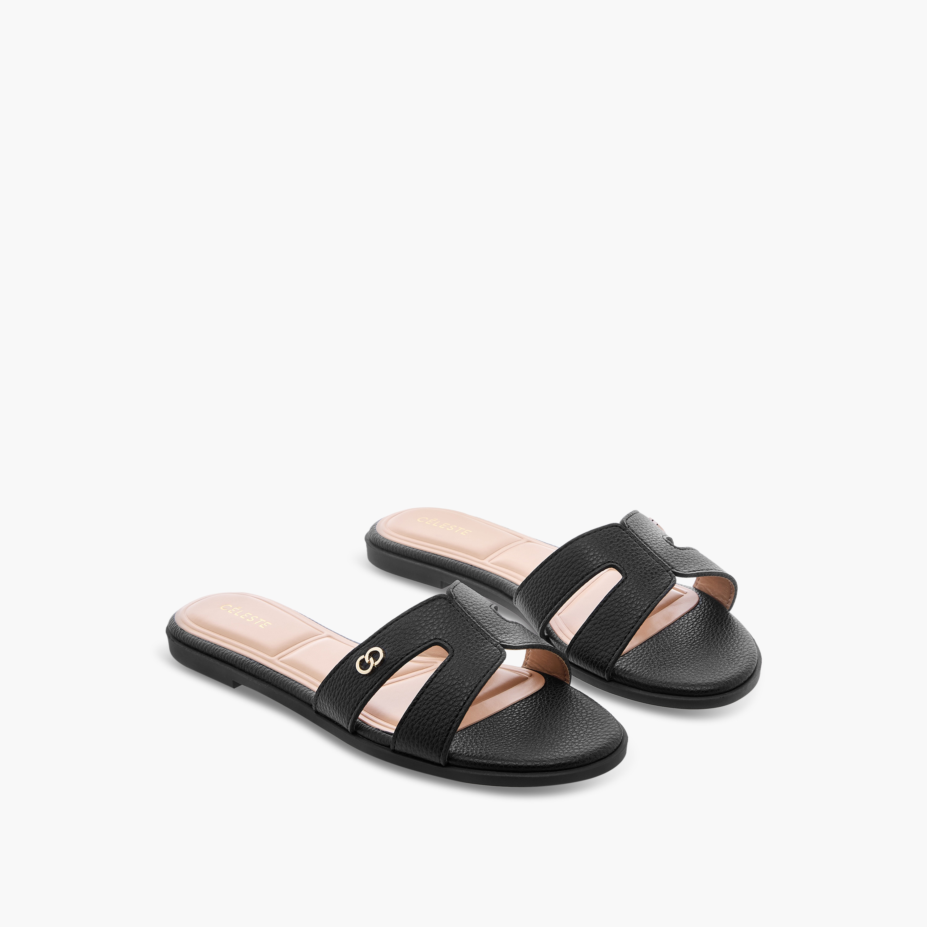 Celeste Women's Textured Slip-On Flat Sandals-women-shoes-flats-sandals-image-1