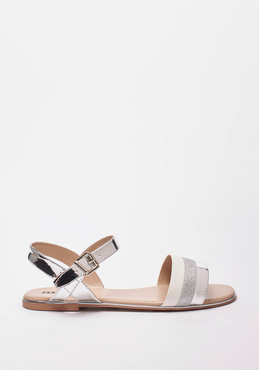 Missy Metallic Sandal with Buckle Closure-Women%27s Flat Sandals-image-0