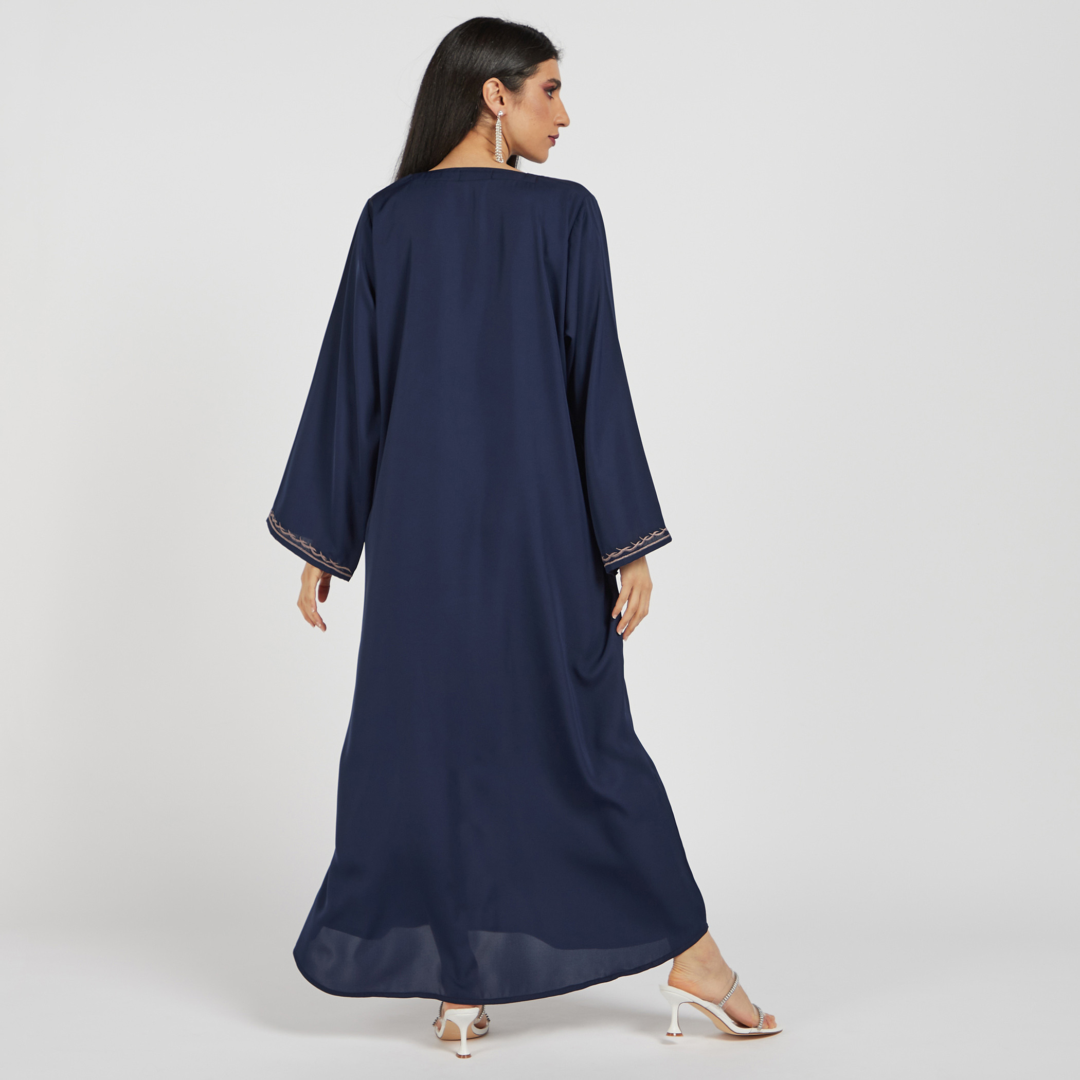 Nukhbaa Embroidered Abaya with V-neck-women-arabicclothing-abayas-image-4