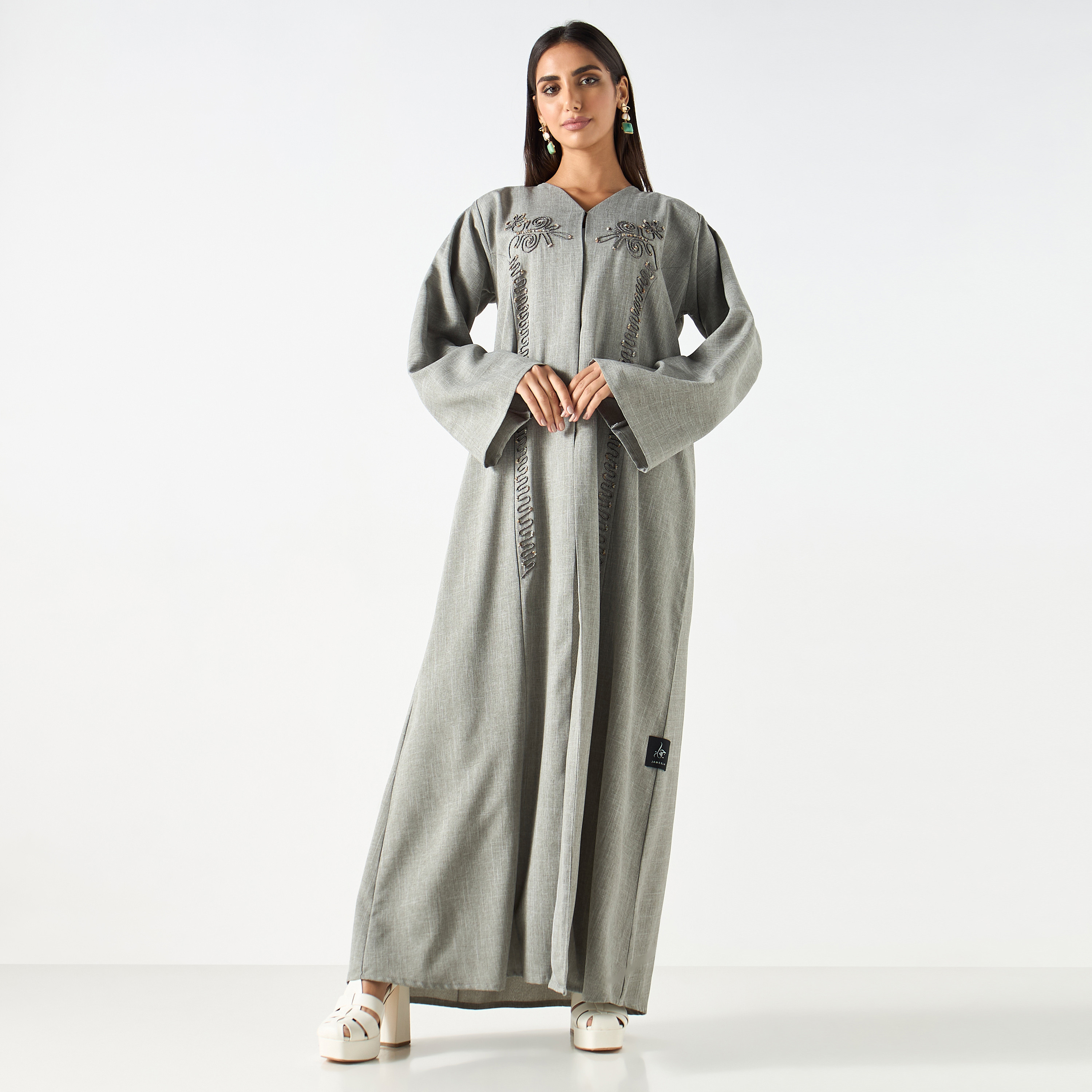 Embellished Abaya with Hijab-women-arabicclothing-abayas-image-1