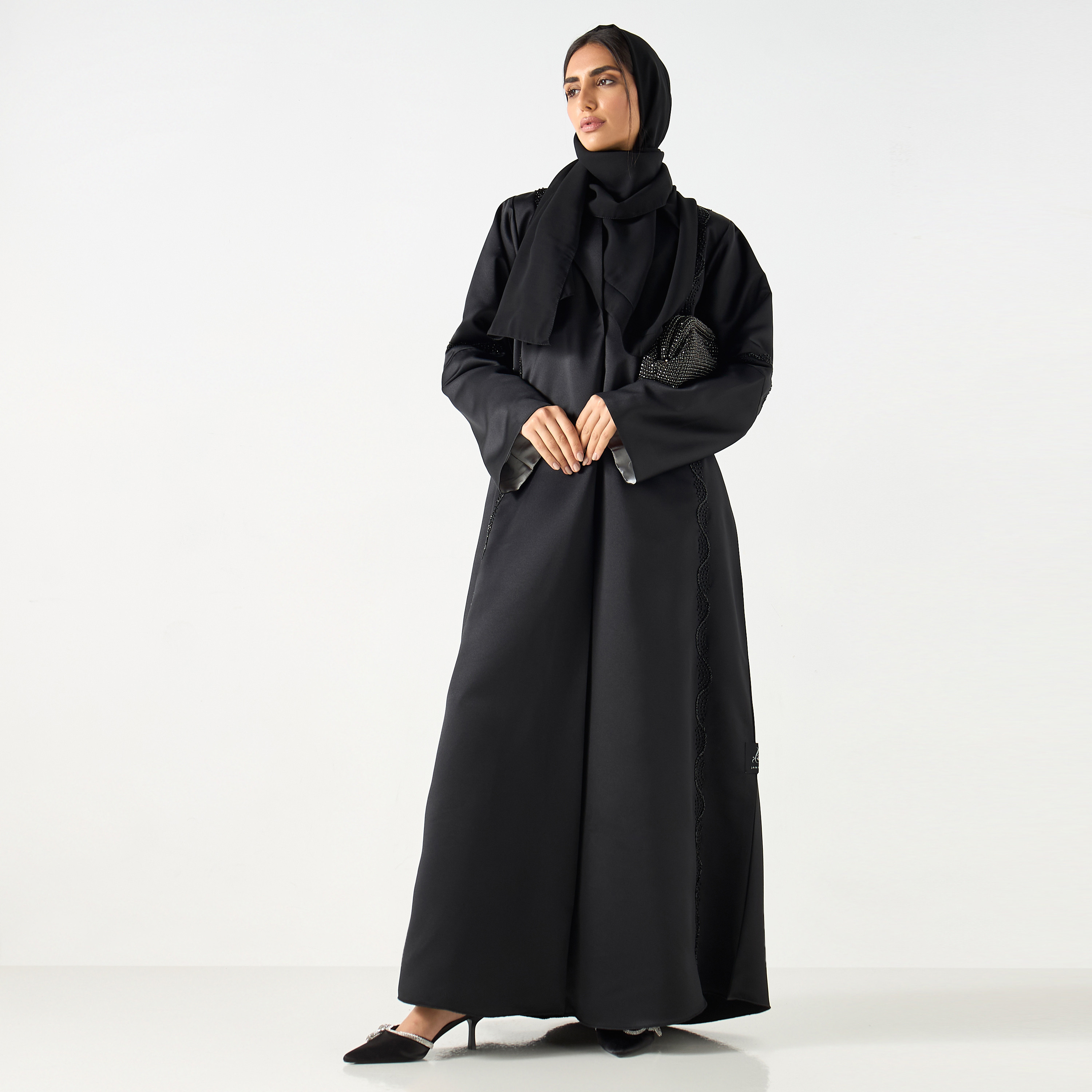 عباية مزينة مع حجاب-women-arabicclothing-abayas-image-4