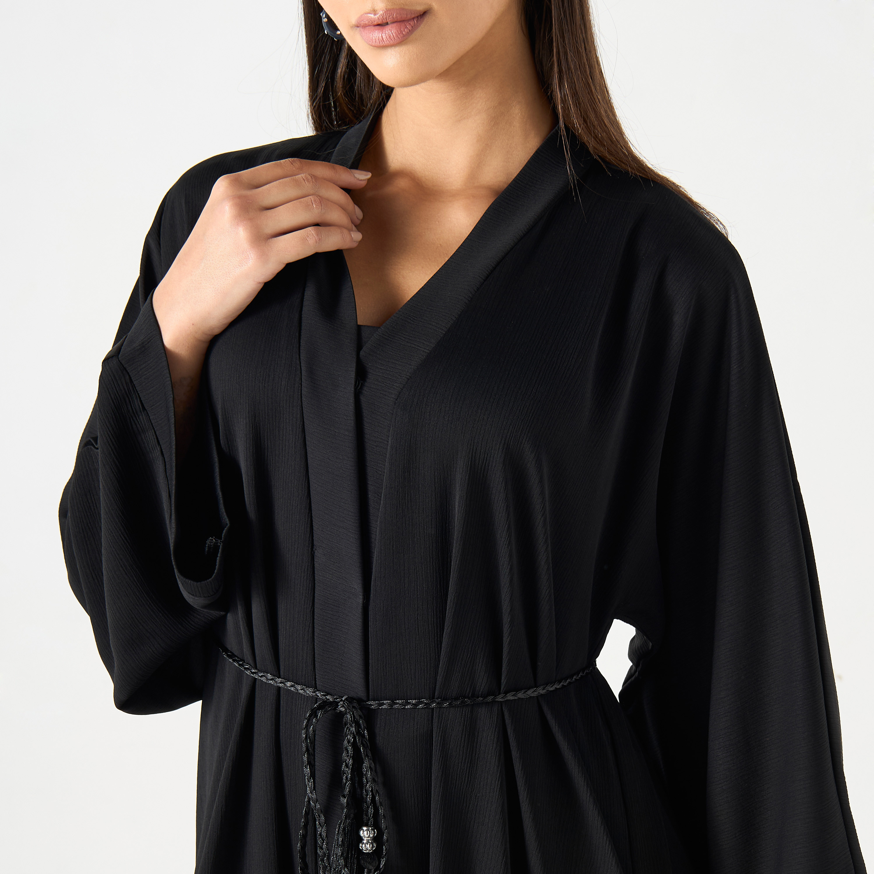 عباية بألواح وثنيات مع حجاب-women-arabicclothing-abayas-image-3
