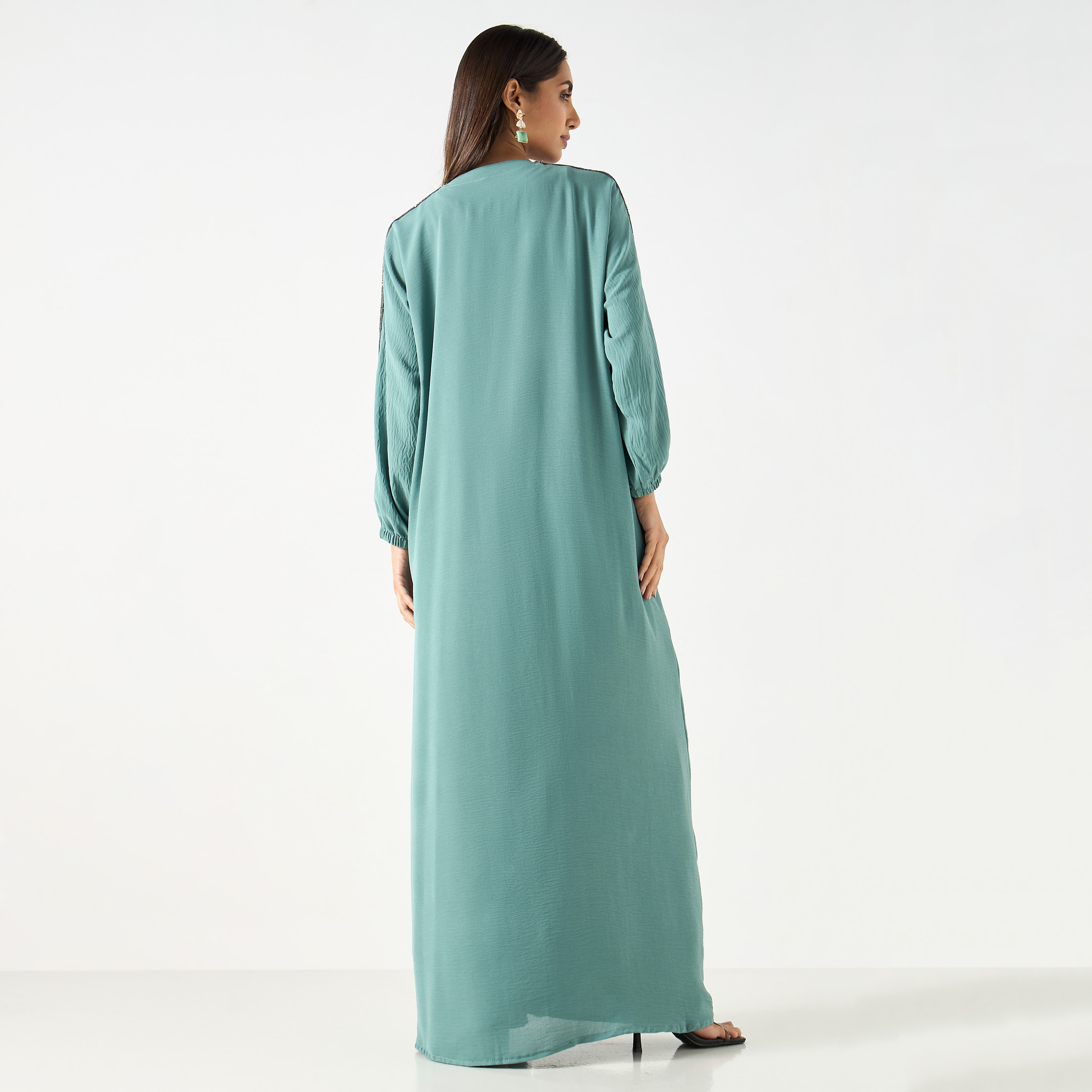 عباية مزينة مع حجاب وحزام-women-arabicclothing-abayas-image-5