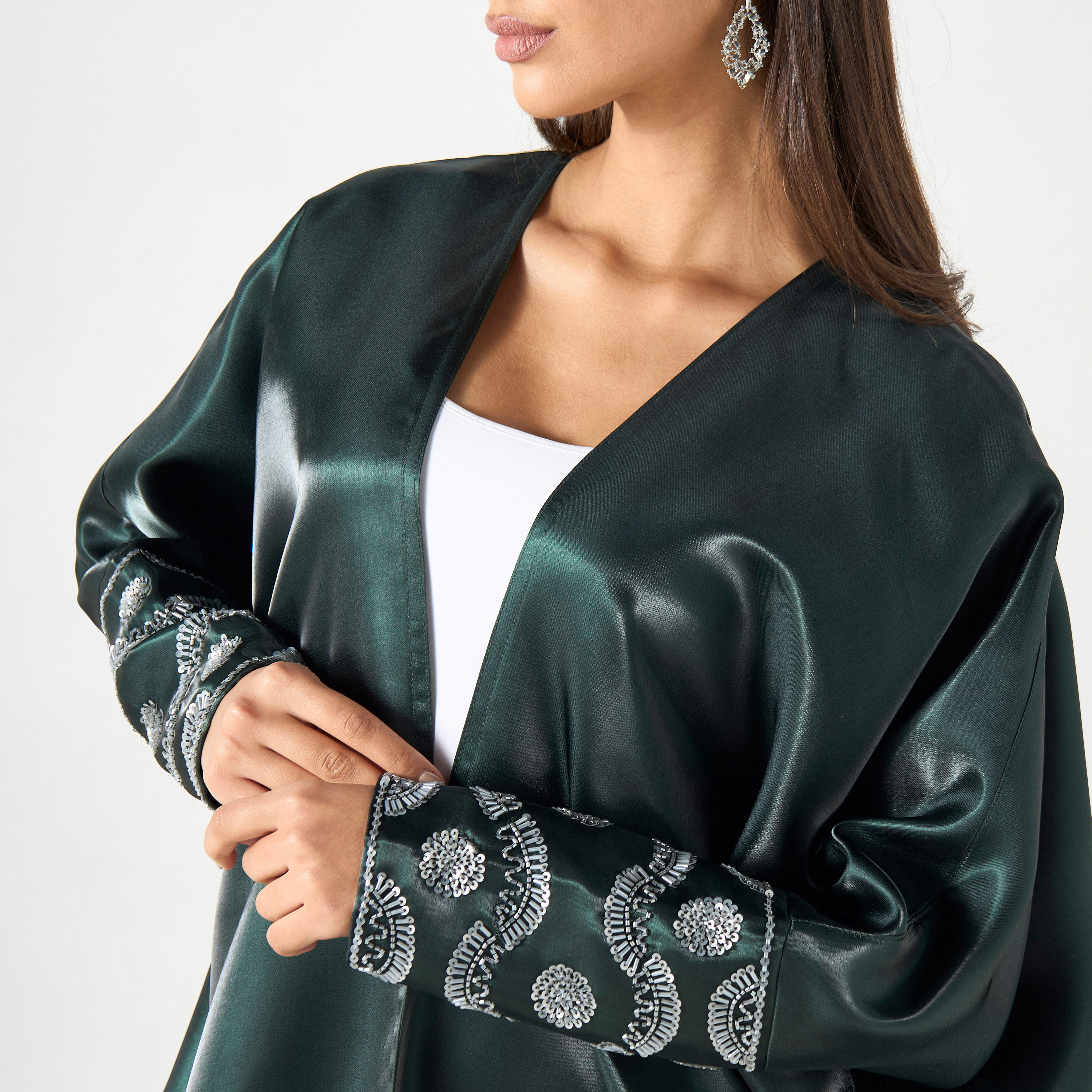 Embellished Open Front Abaya with Hijab-women-arabicclothing-abayas-image-3