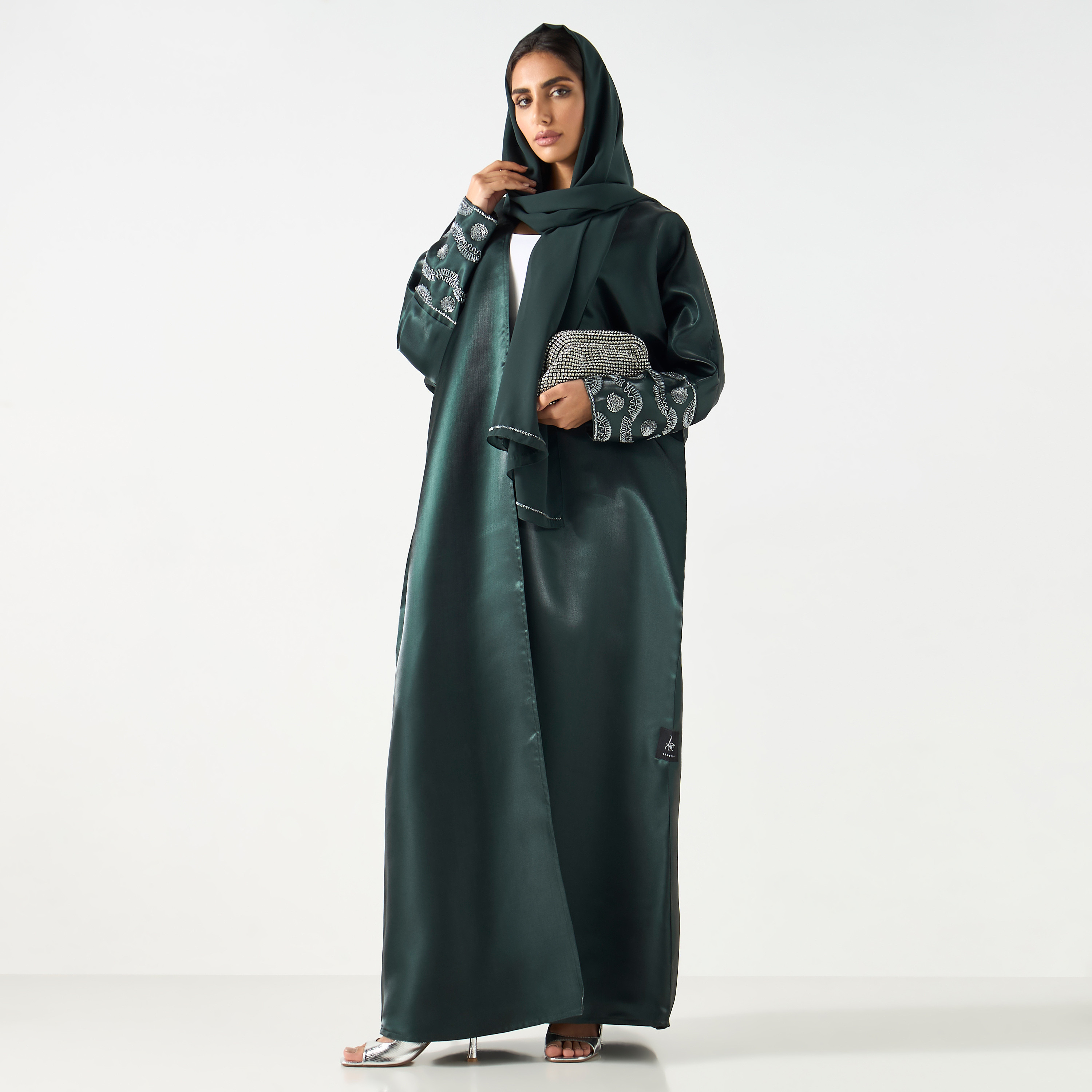 Embellished Open Front Abaya with Hijab-women-arabicclothing-abayas-image-4