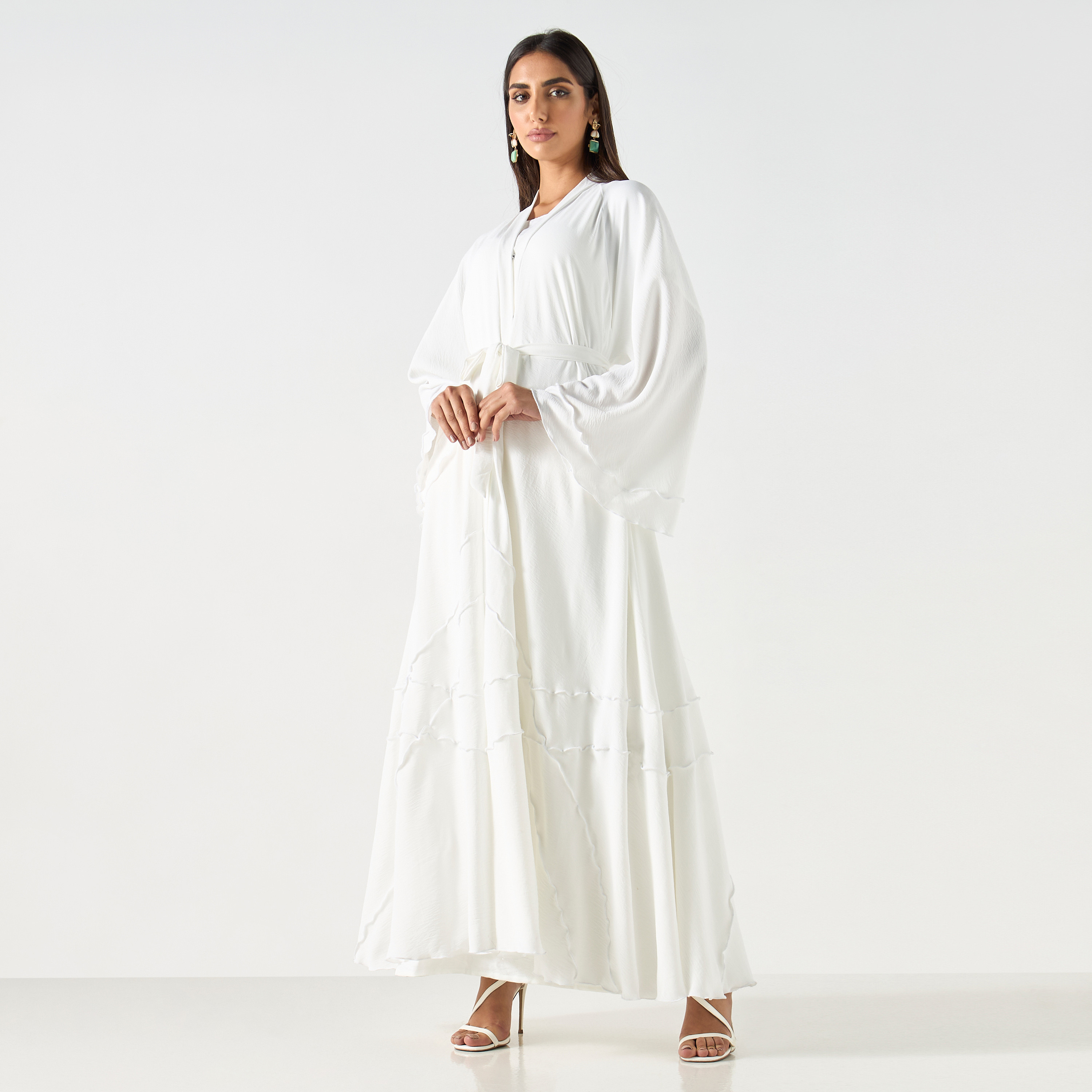 Textured Abaya with Hijab-women-arabicclothing-abayas-image-2
