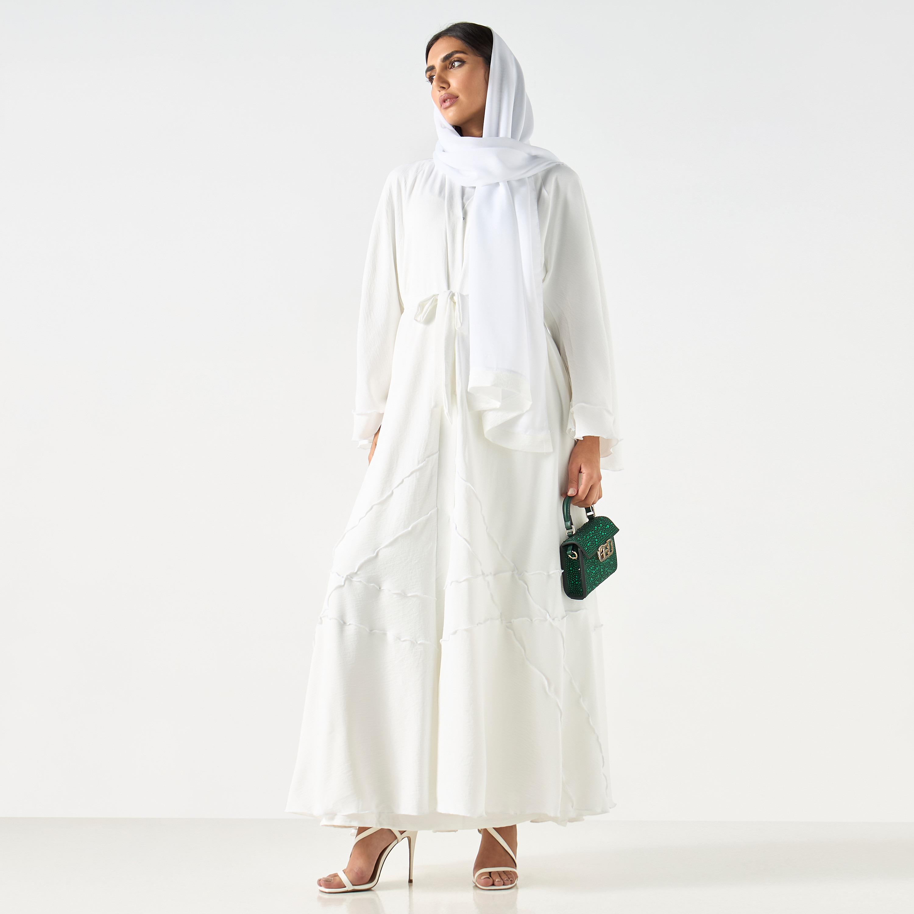 Textured Abaya with Hijab-women-arabicclothing-abayas-image-5