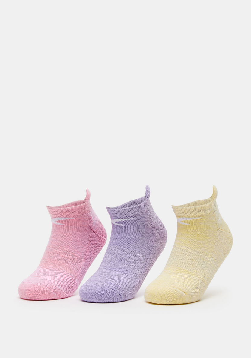 Dash Textured Crew Length Sports Socks - Set of 3-Girl%27s Socks & Tights-image-0