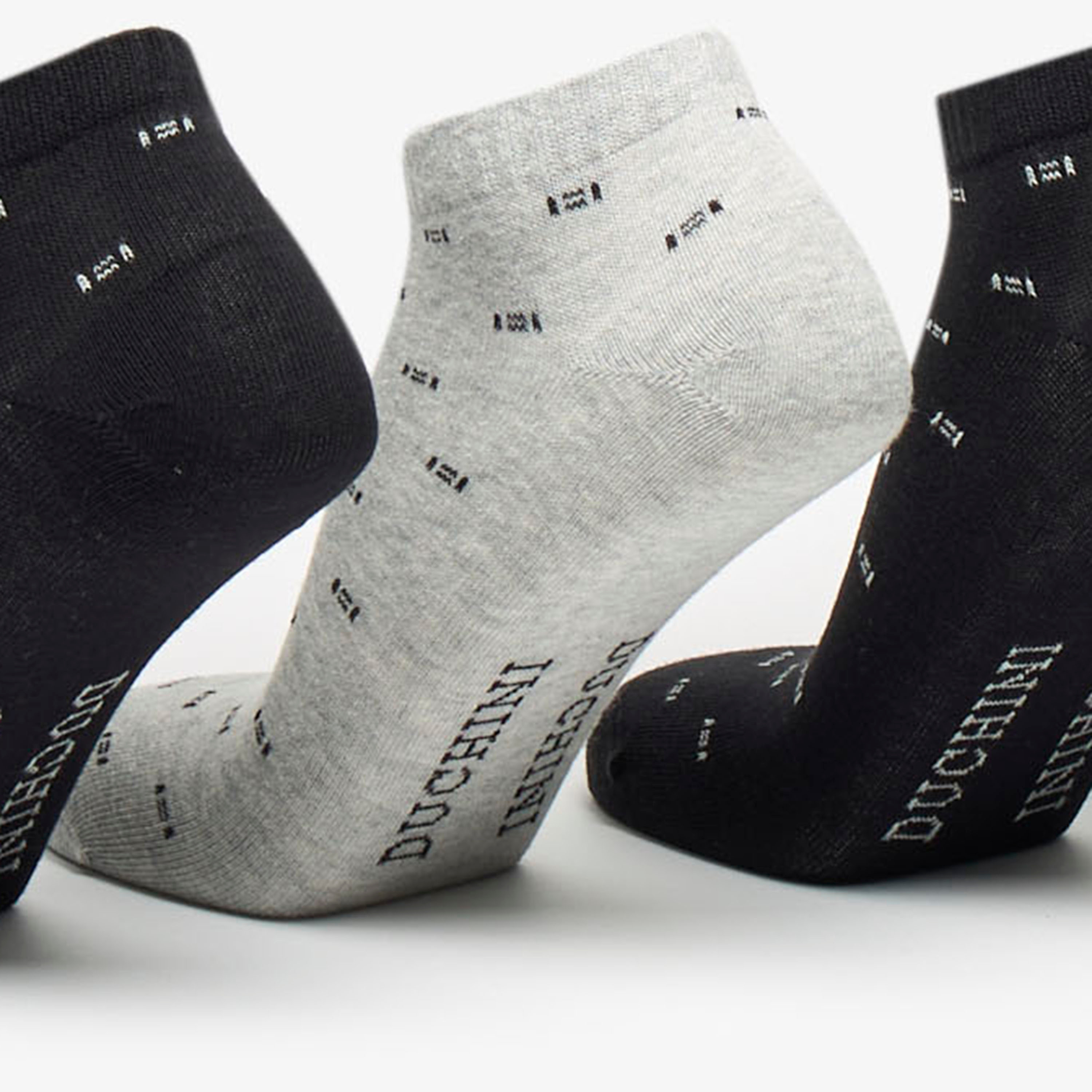 Duchini Printed Ankle Length Socks - Set of 5-men-socks-image-2