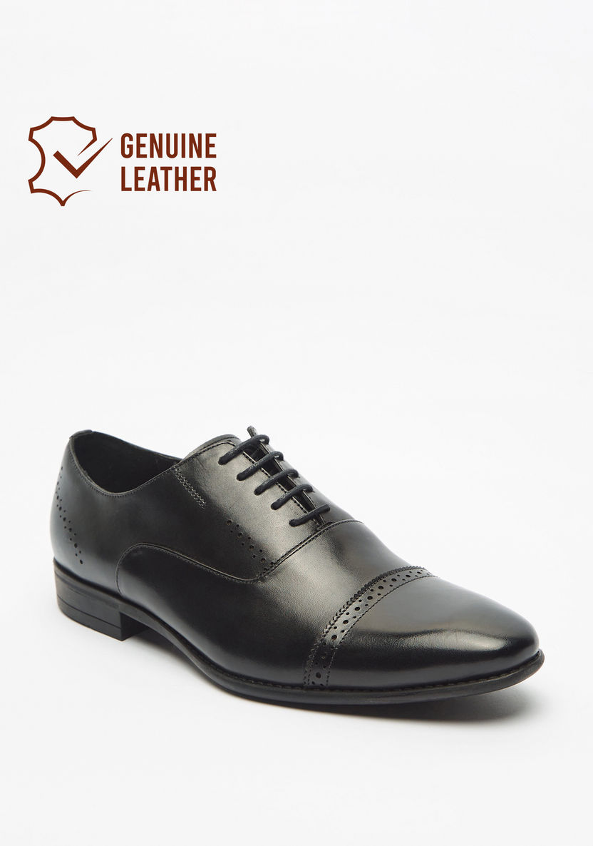 Duchini Men's Leather Lace-Up Oxford Shoes-Oxford-image-0