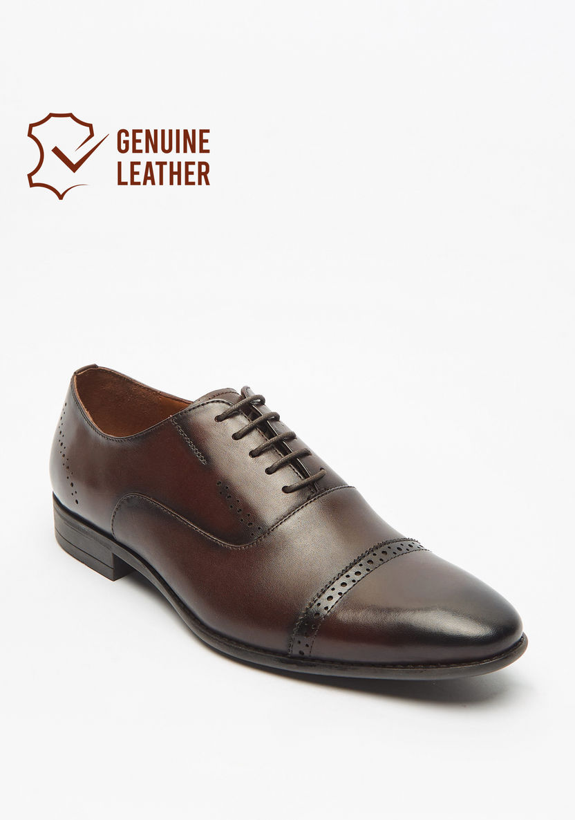 Duchini Men's Leather Lace-Up Oxford Shoes-Oxford-image-0