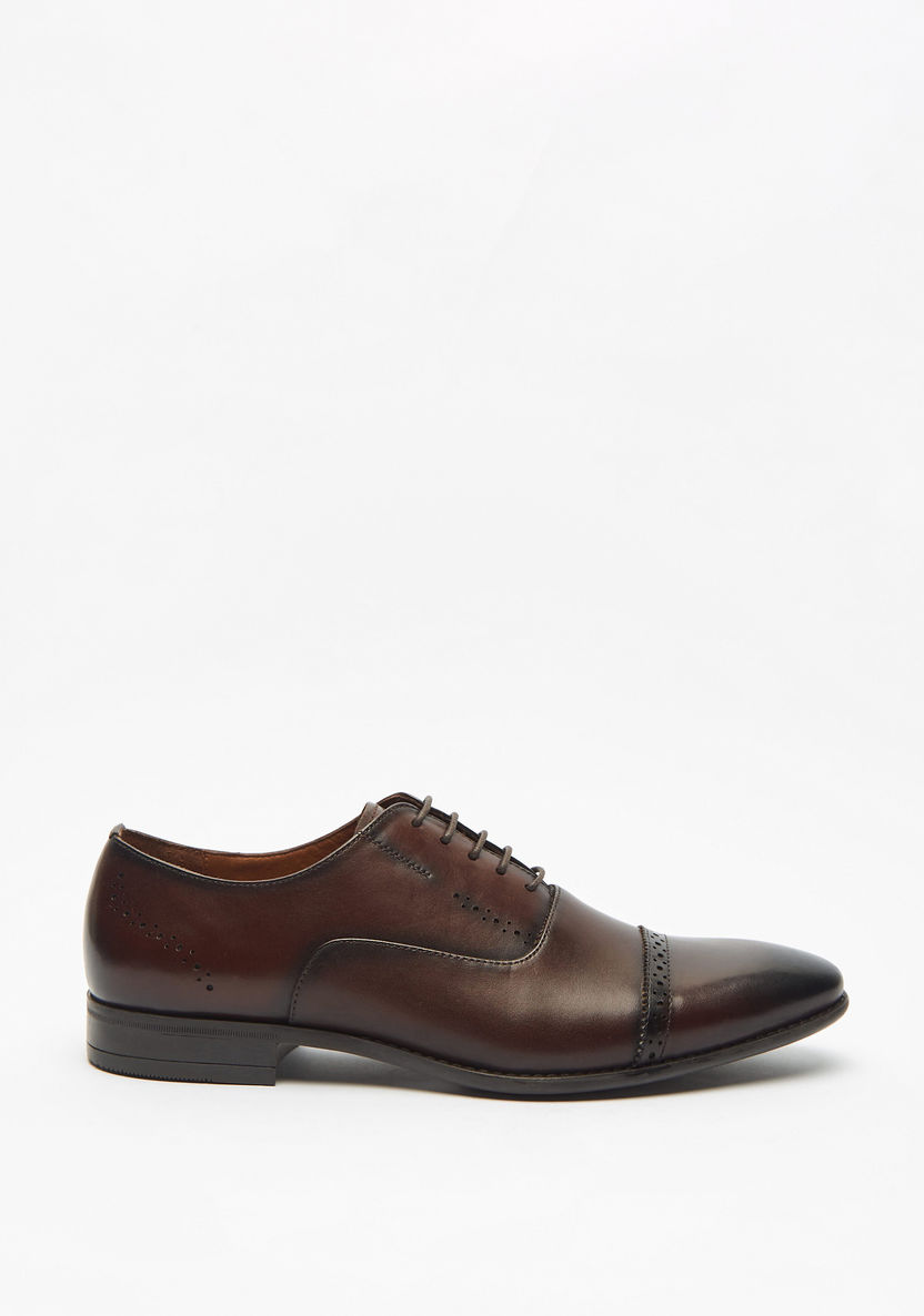 Duchini Men's Leather Lace-Up Oxford Shoes-Oxford-image-2