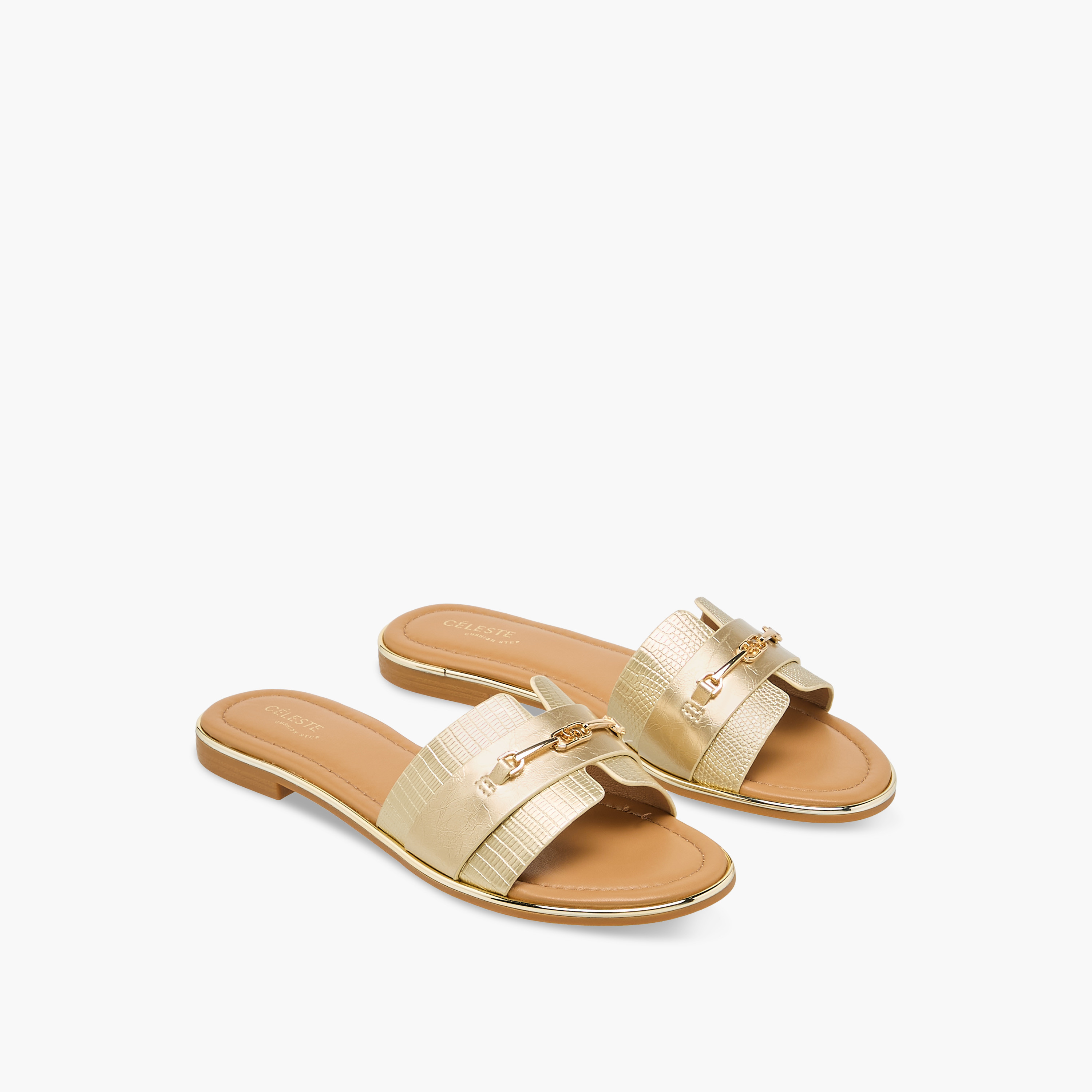 صندل مسطح بمشبك معدني للنساء من سيليست-women-shoes-flats-sandals-image-1