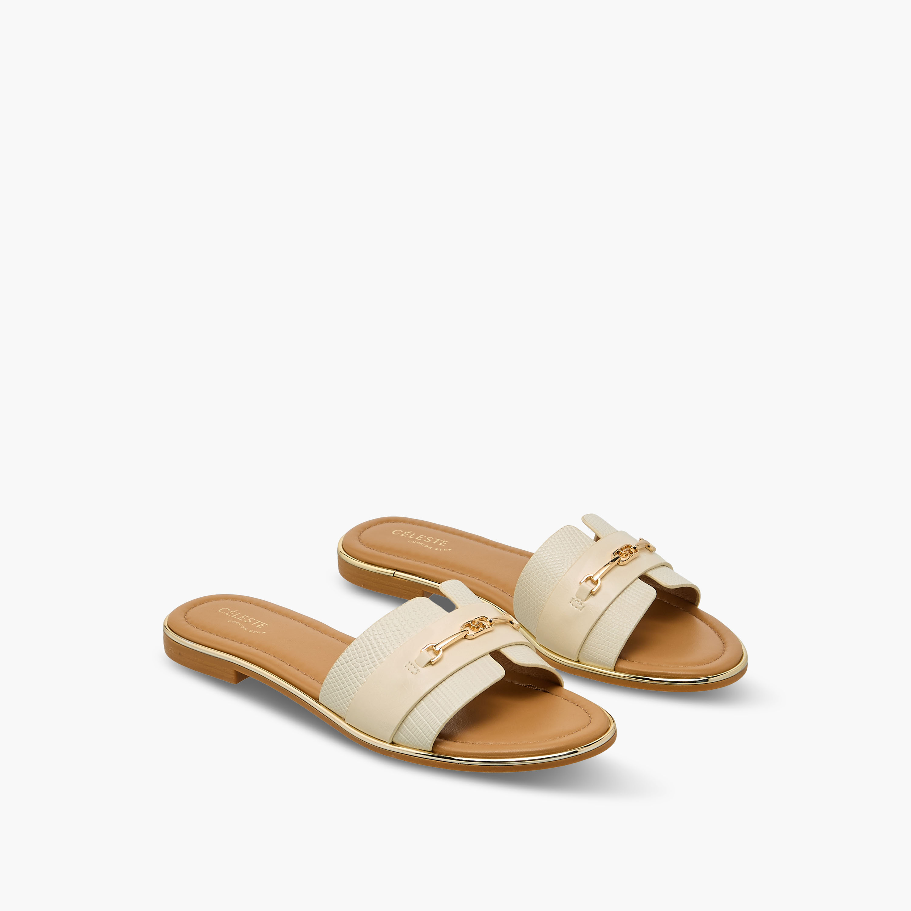 صندل مسطح بمشبك معدني للنساء من سيليست-women-shoes-flats-sandals-image-1