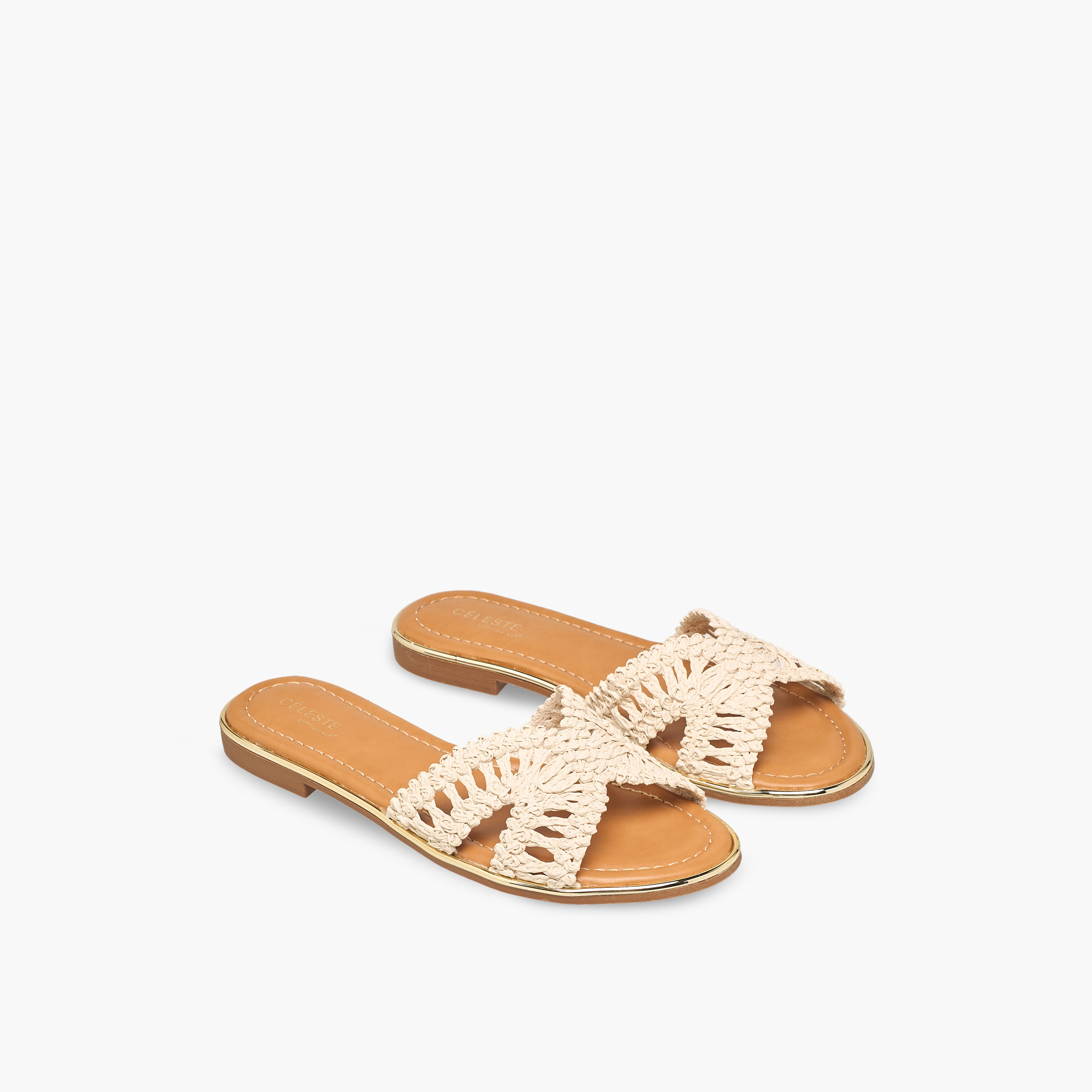 صندل بأحزمة منسوجة للنساء من سيليست-women-shoes-flats-sandals-image-1